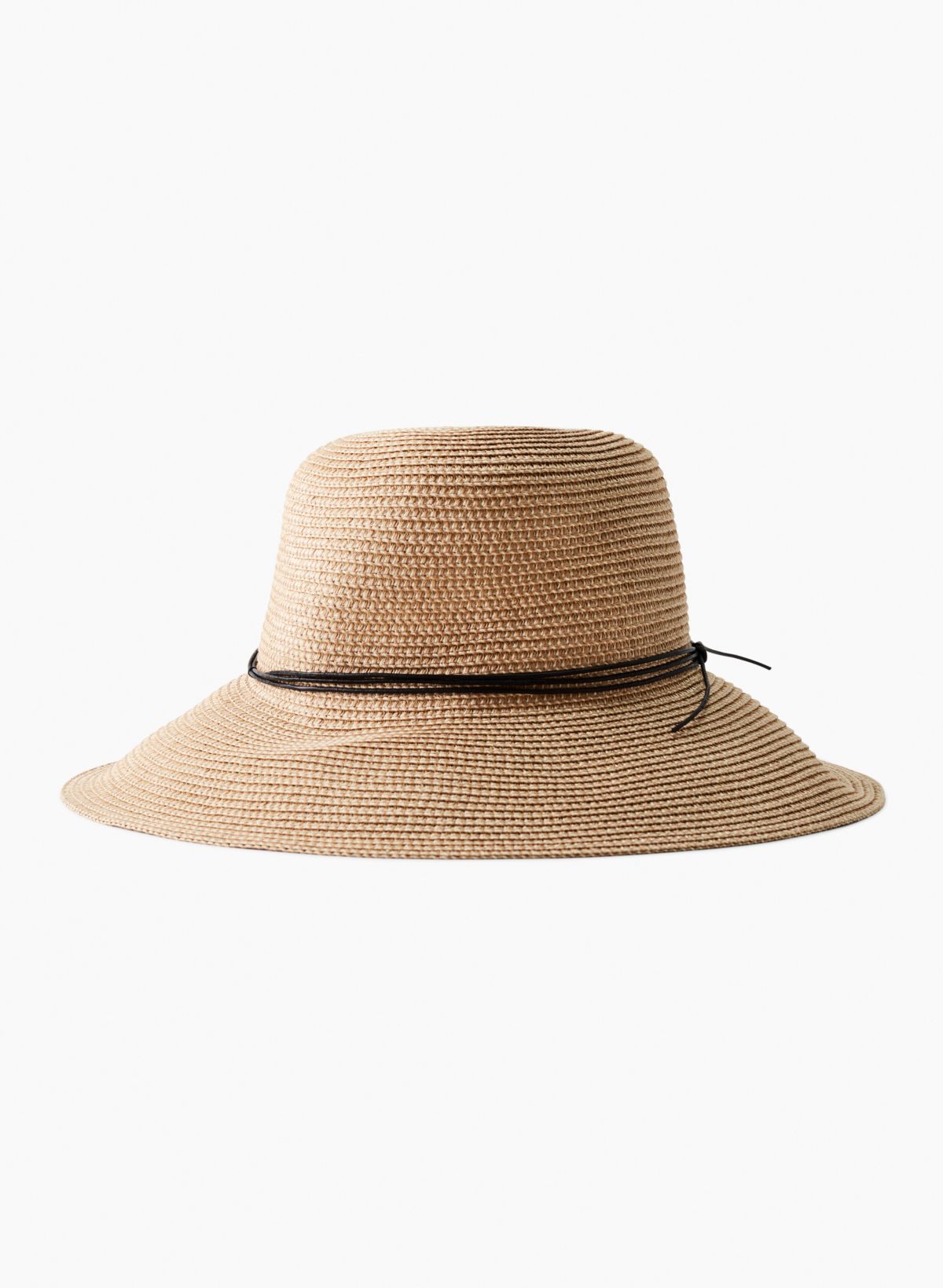 Leather-trimmed checked wool and cashmere-blend bucket hat