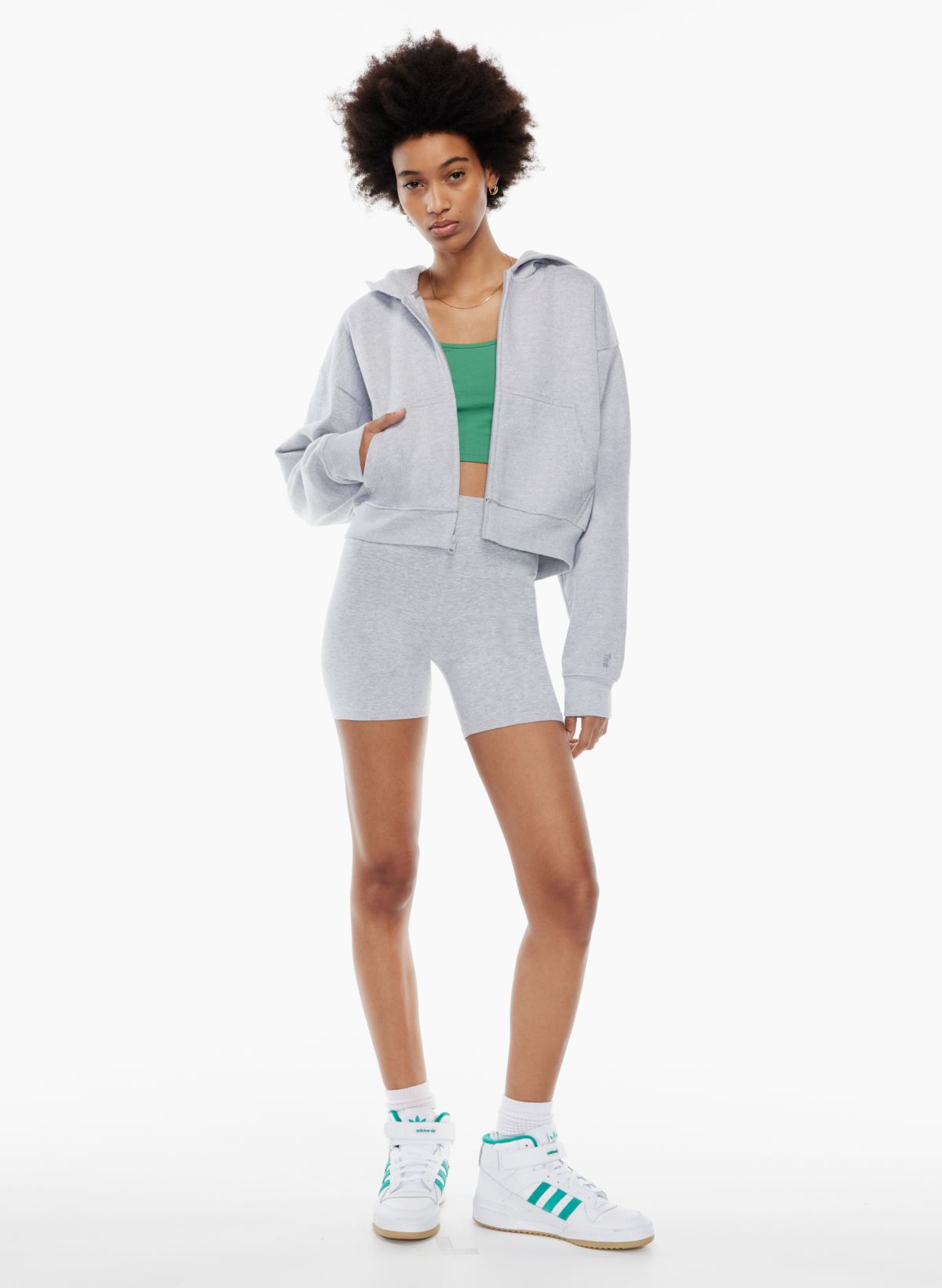 Grey discount boxy hoodie