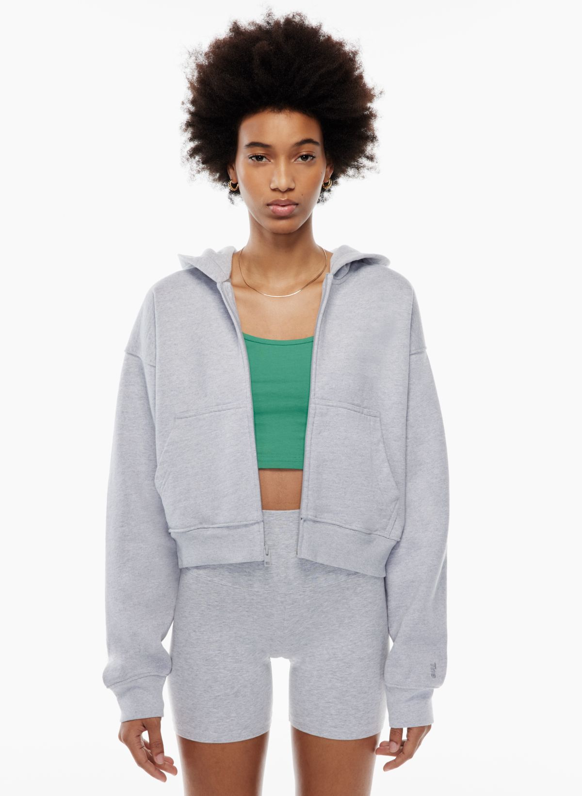 Tna EXTRA FLEECE BOYFRIEND BOXY ZIP-UP HOODIE