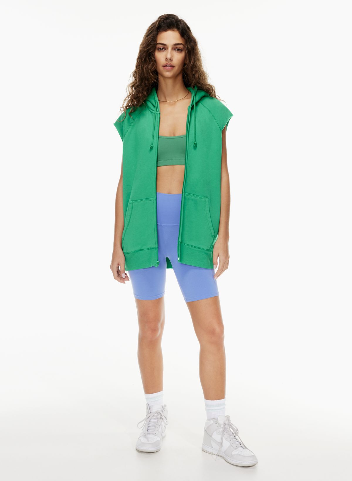 Fleece on sale sleeveless hoodie