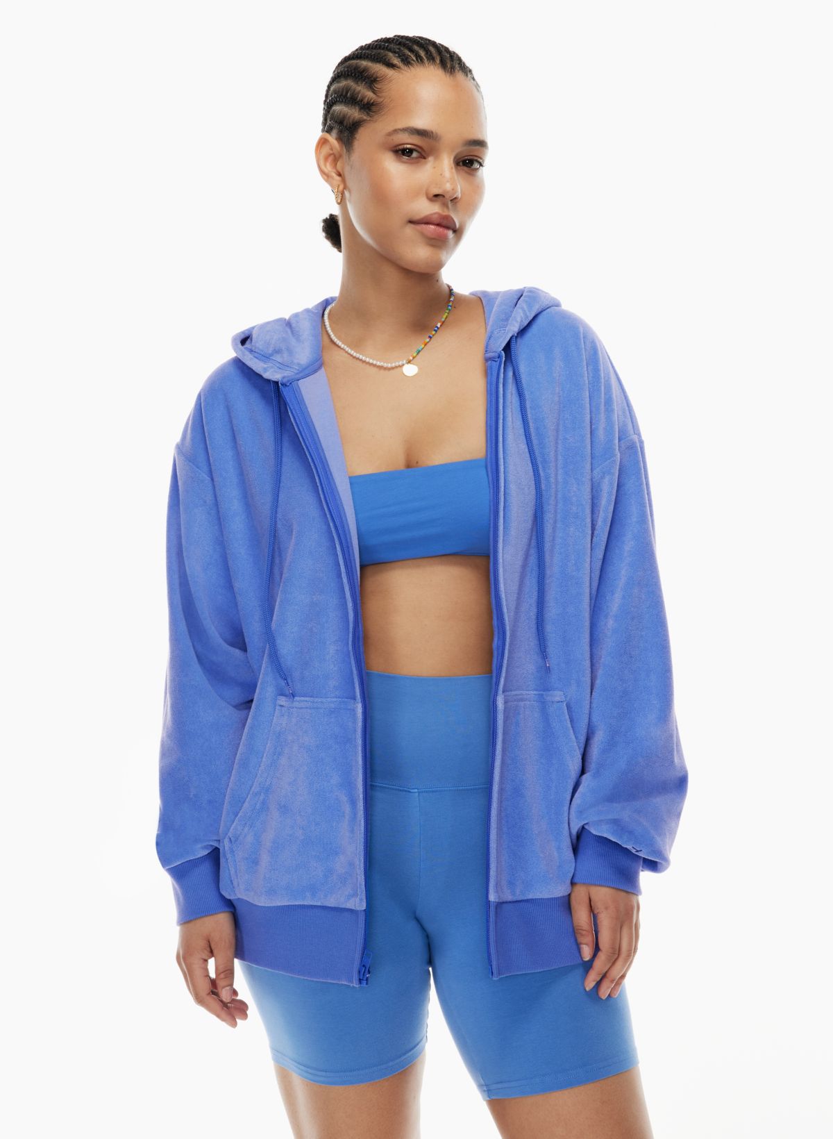 Tna TOWEL TERRY BOYFRIEND ZIP HOODIE | Aritzia US