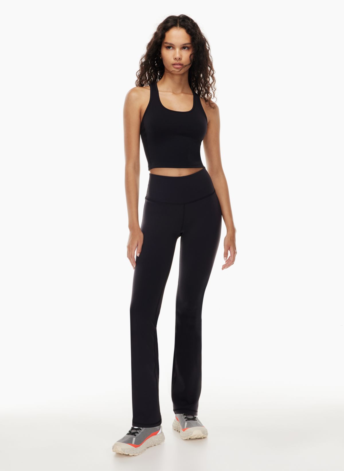 RQYYD Reduced Womens Crossover Flare Leggings Bootcut High Waisted