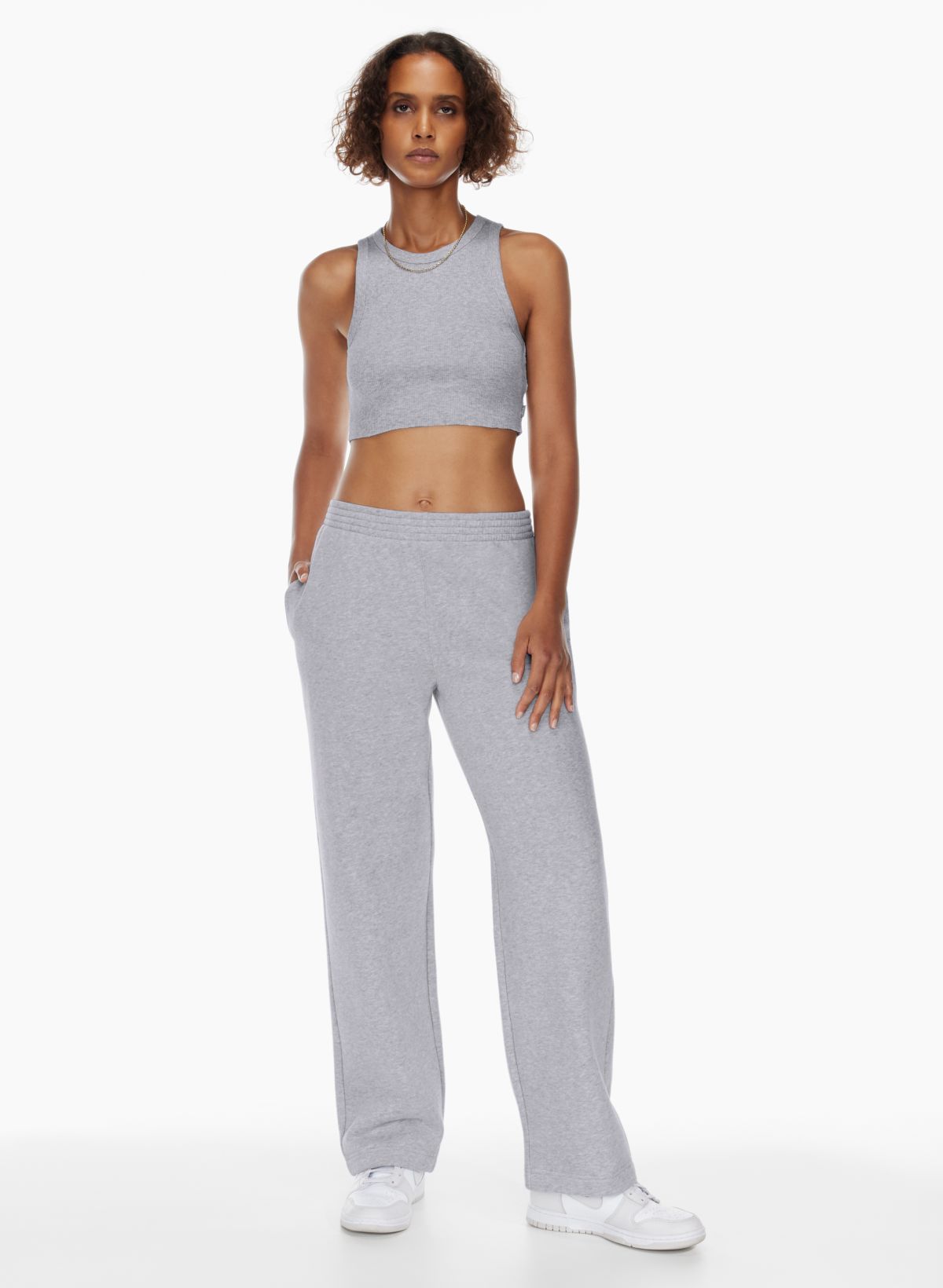 TERRY FLEECE BOYFRIEND WIDE SWEATPANT