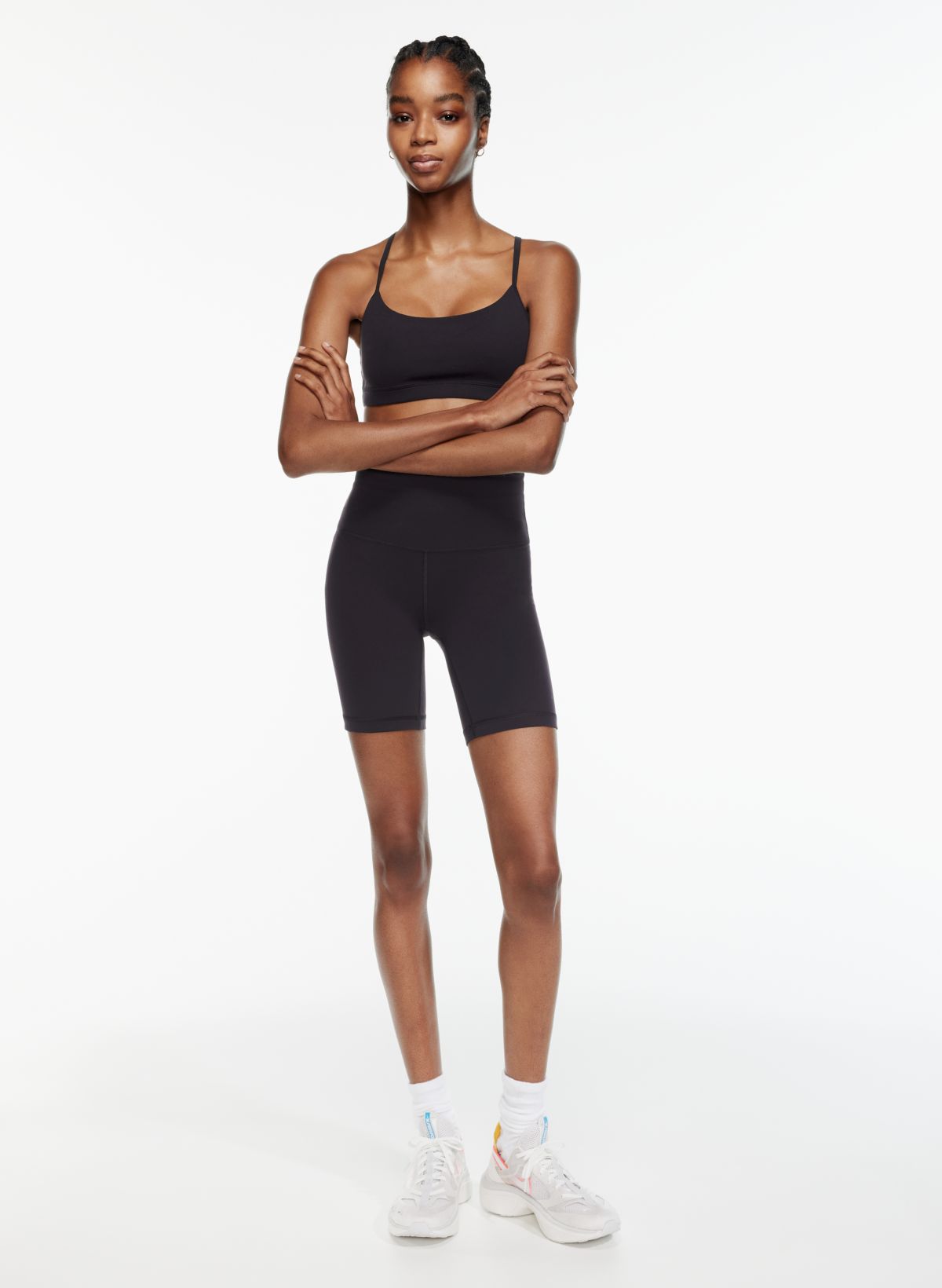 off to yoga class // Aritzia bike short set