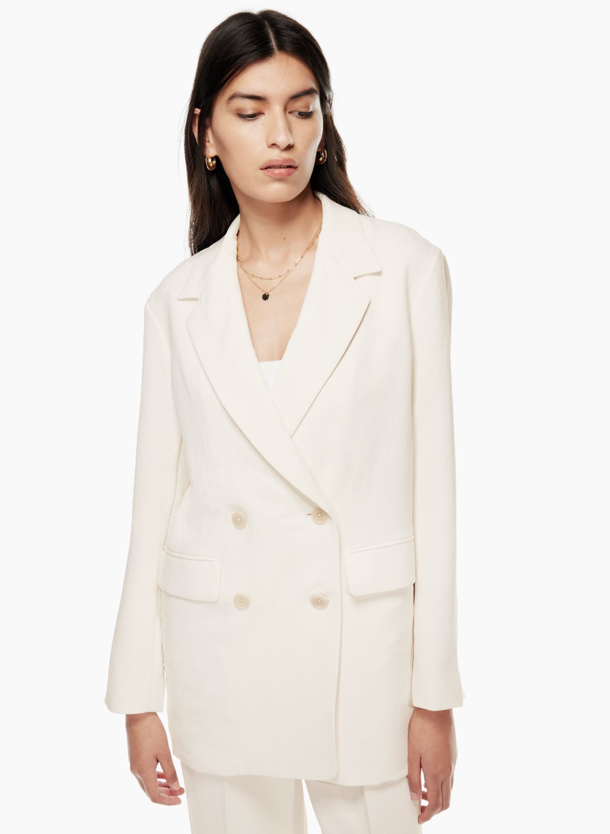 WALNUT Winter Women Long Ouble-Sided Wool Coat Slim Fit Lapel Jacket  Breasted Top Female Black/White Coats (Color : White, Size : M Code) :  : Clothing, Shoes & Accessories