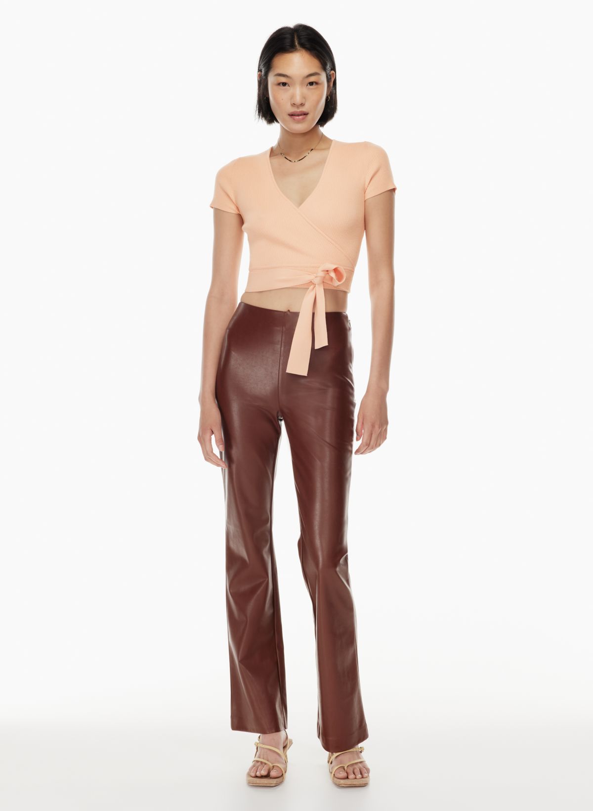 Aritzia, Pants & Jumpsuits, Rose Colored Aritzia Flared Leggings