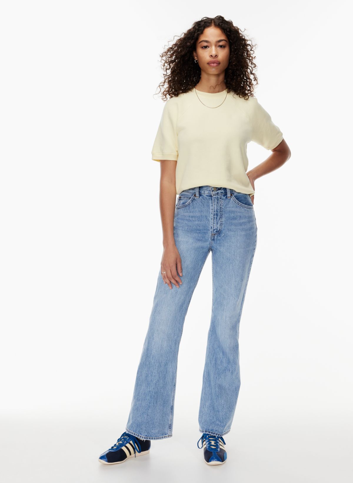 Five Pocket Slim Flare Pants in Bi-Stretch