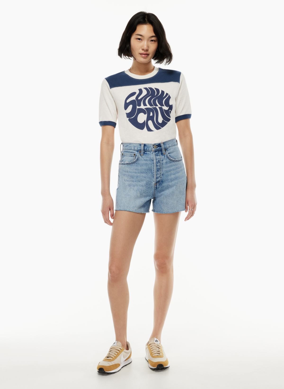 Aritzia denim hot sale shorts