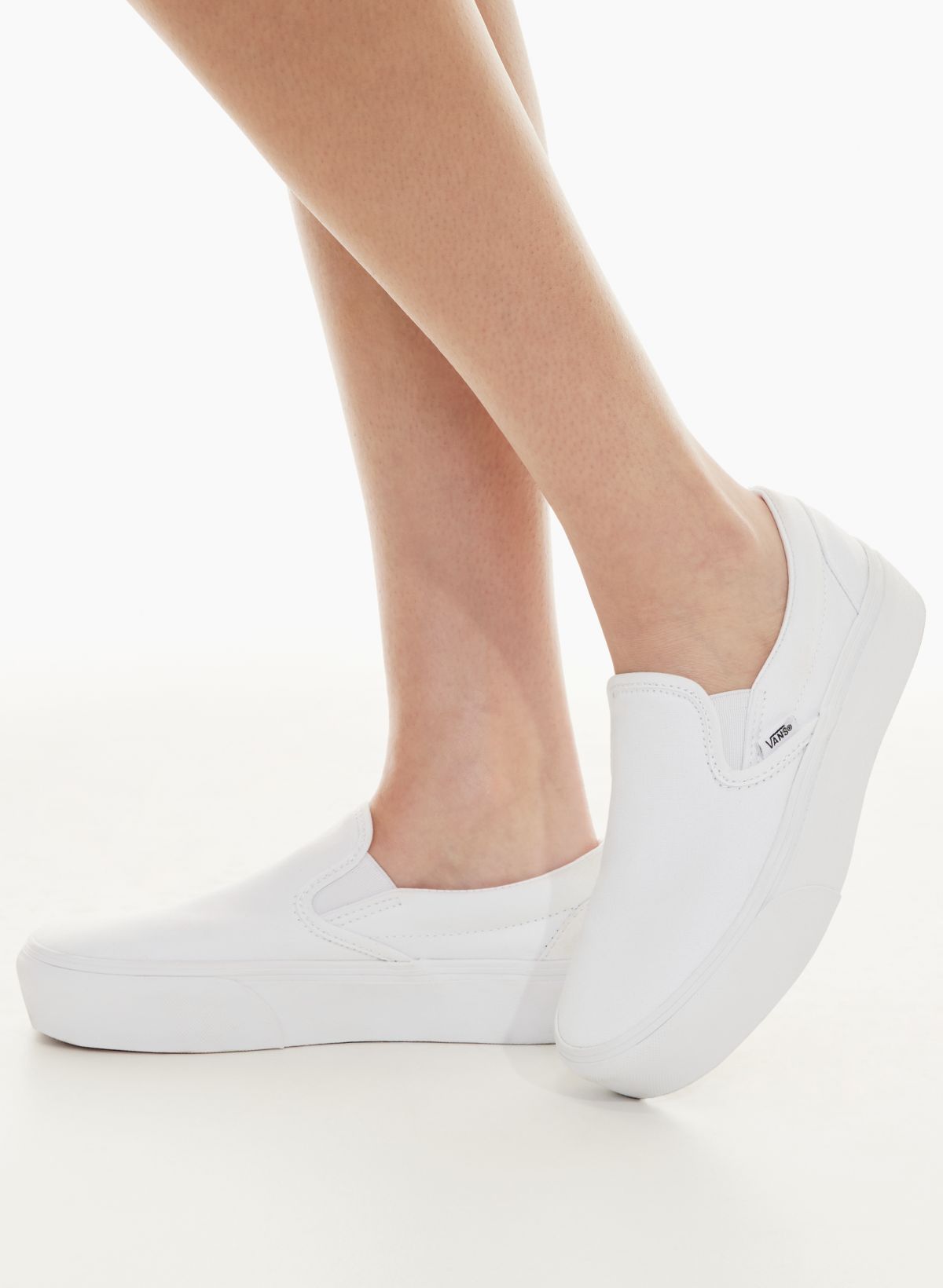 All white slip shop on vans womens