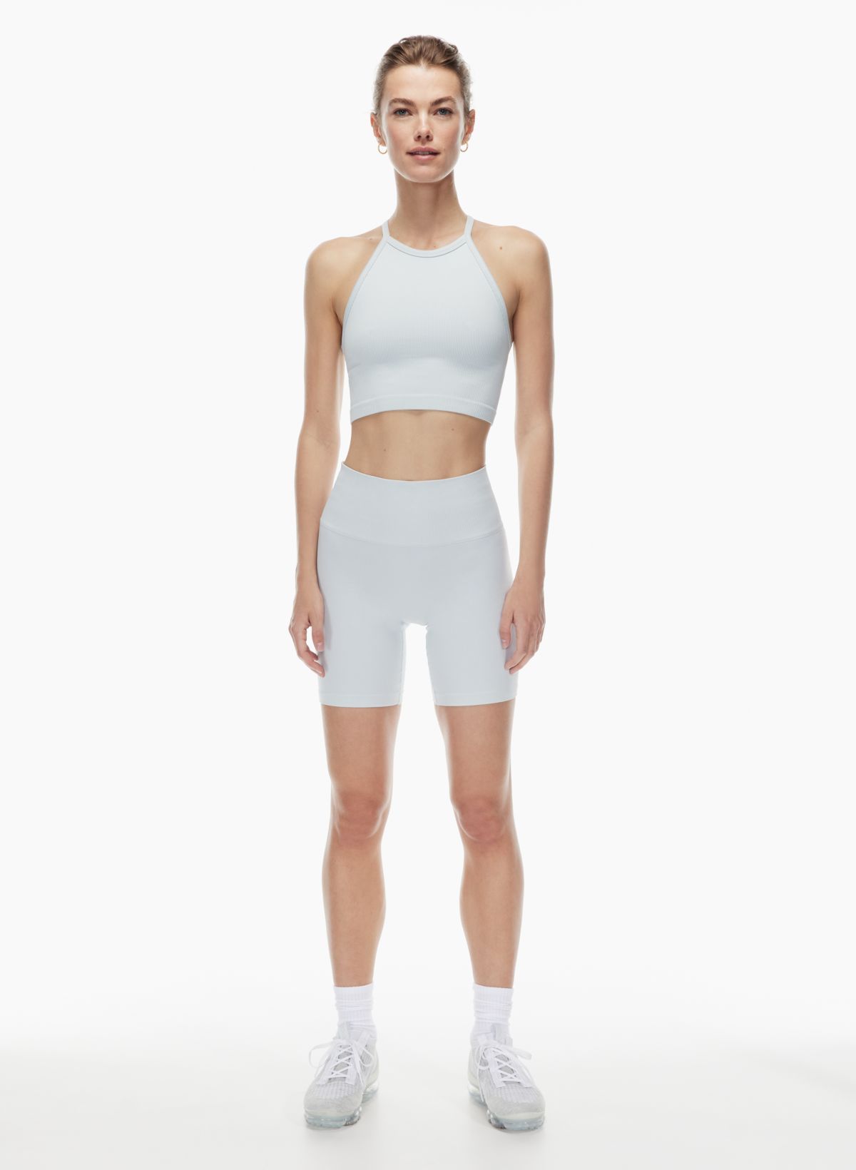 Effortless Nix Ribbed Seamless Hot Short - White