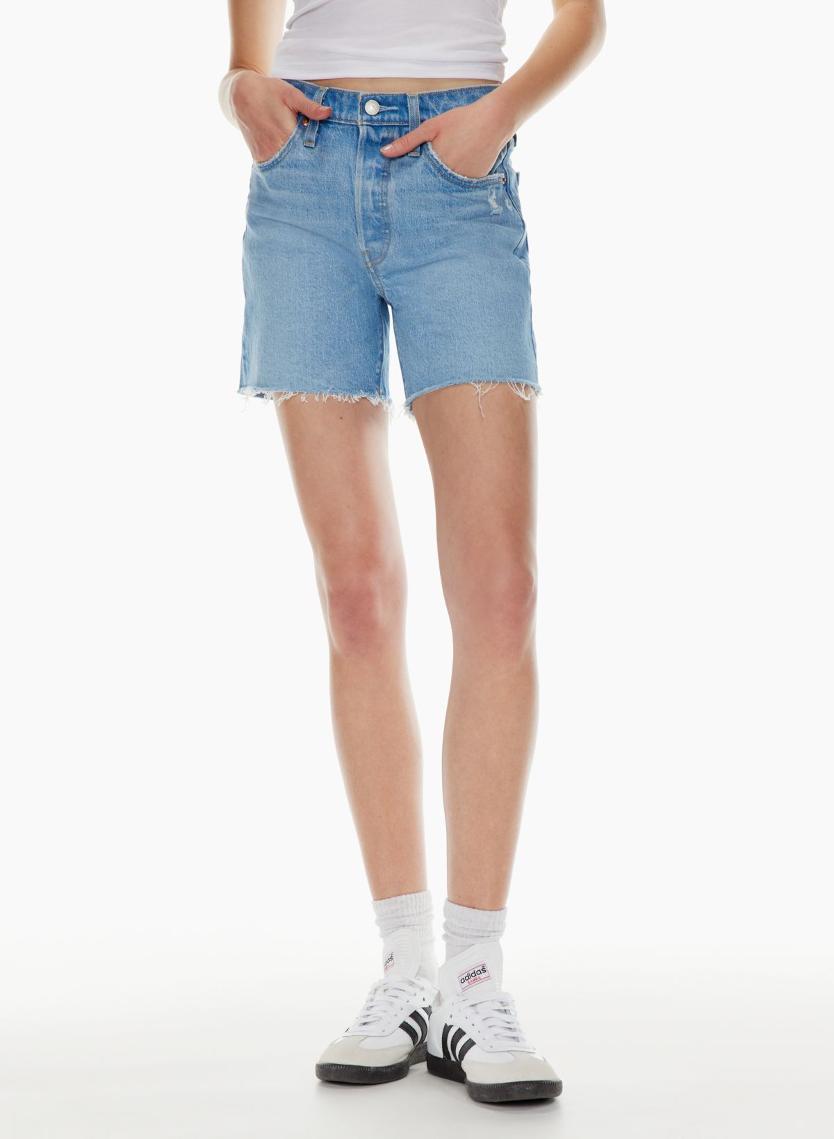 LEVI'S 501 Mid Thigh Womens Denim Shorts - Oxnard Choice - MED