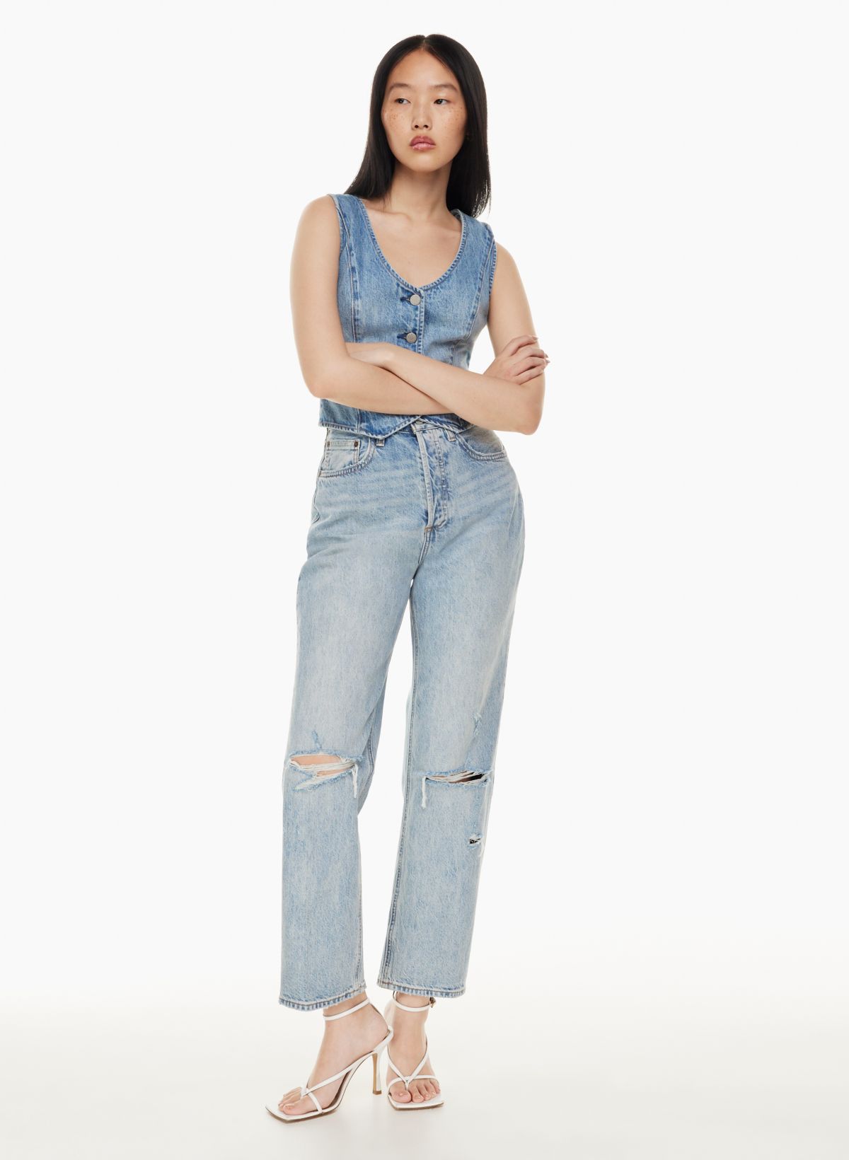 Denim Forum THE JONI HIGH RISE LOOSE 29L | Aritzia CA