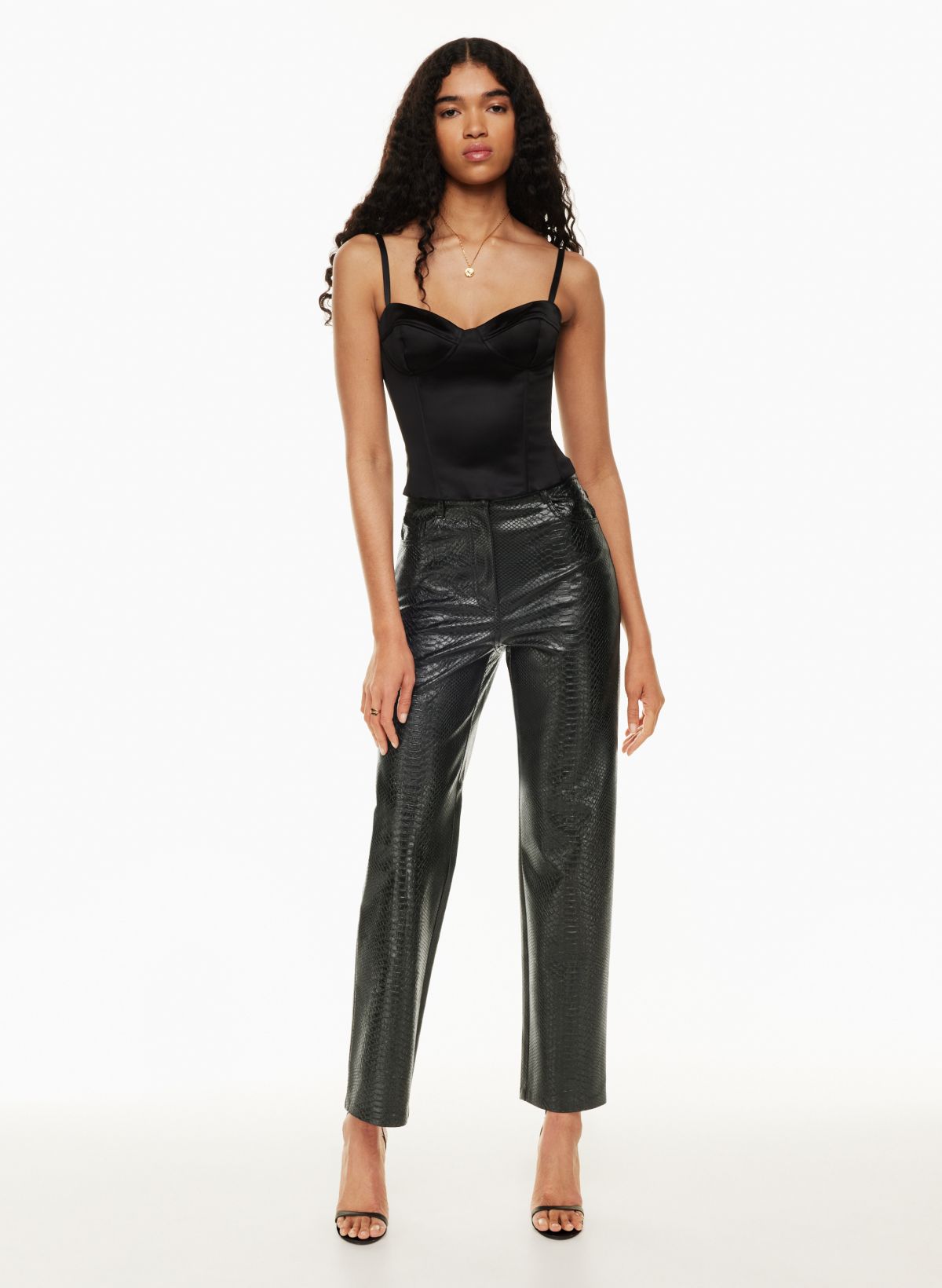 Aritzia Wilfred The Melina Pant High-waisted Vegan Leather Gray