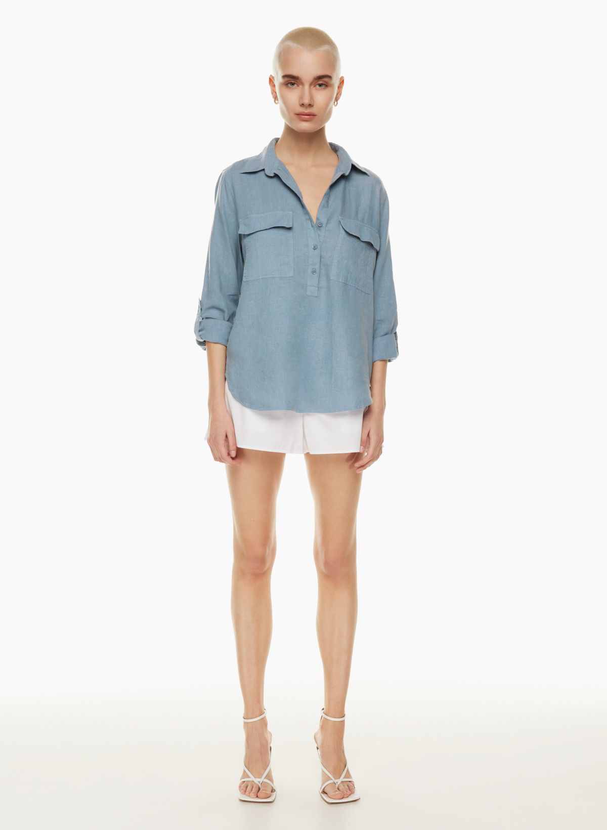 Babaton UTILITY LINEN SHORTSLEEVE SHIRT