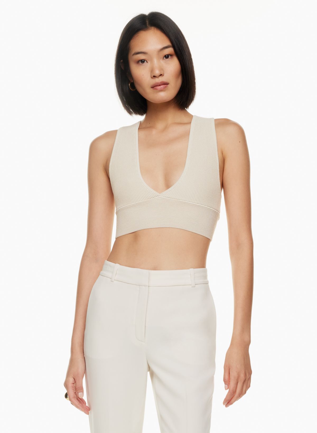 I Saw It First Washed Seamless Sculpt High Neck Activewear Crop Top