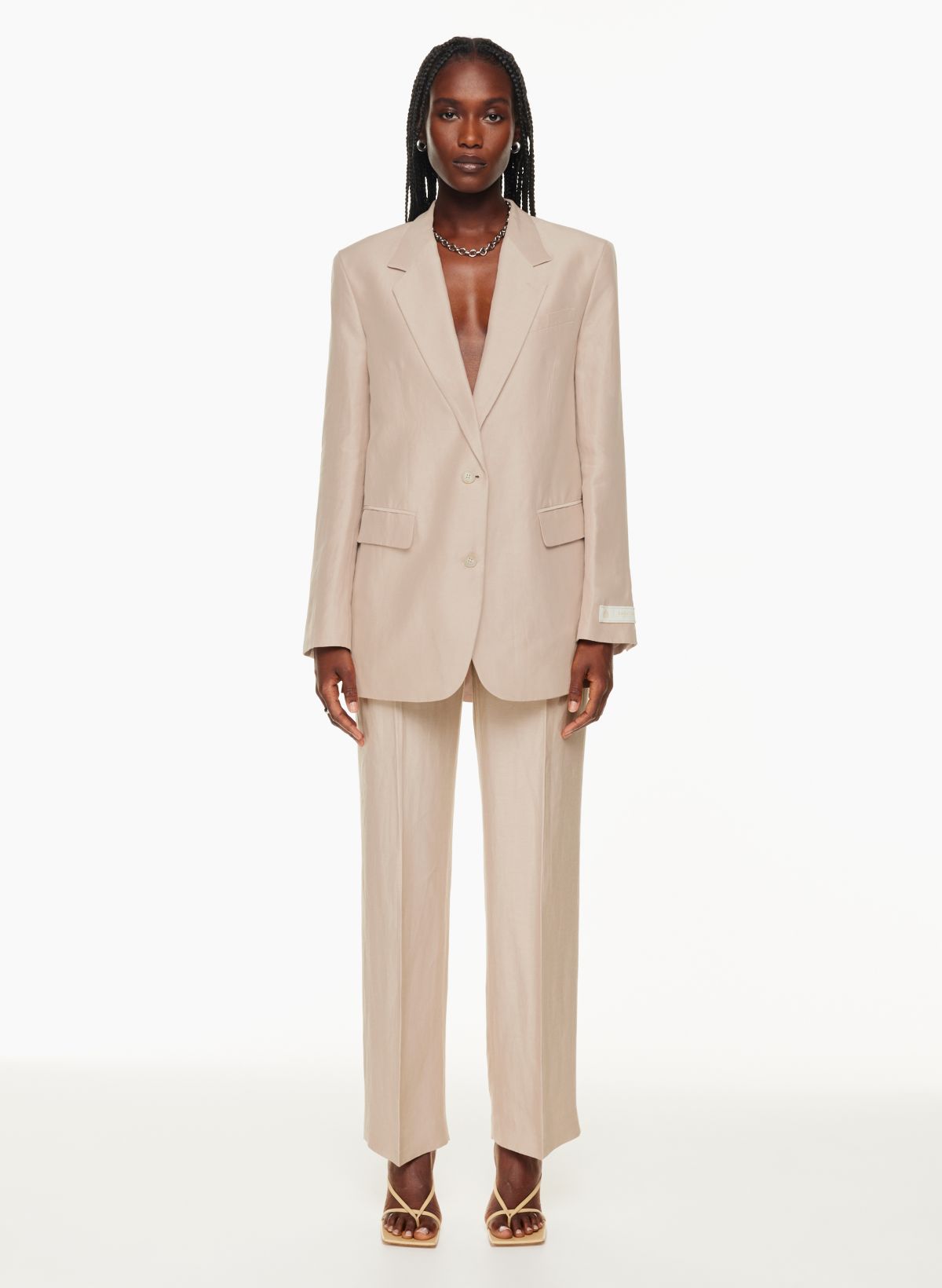 Babaton AGENCY LINEN BLAZER | Aritzia CA