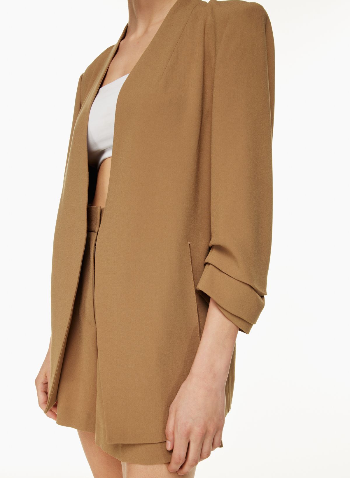 Crêpe blazer - amber