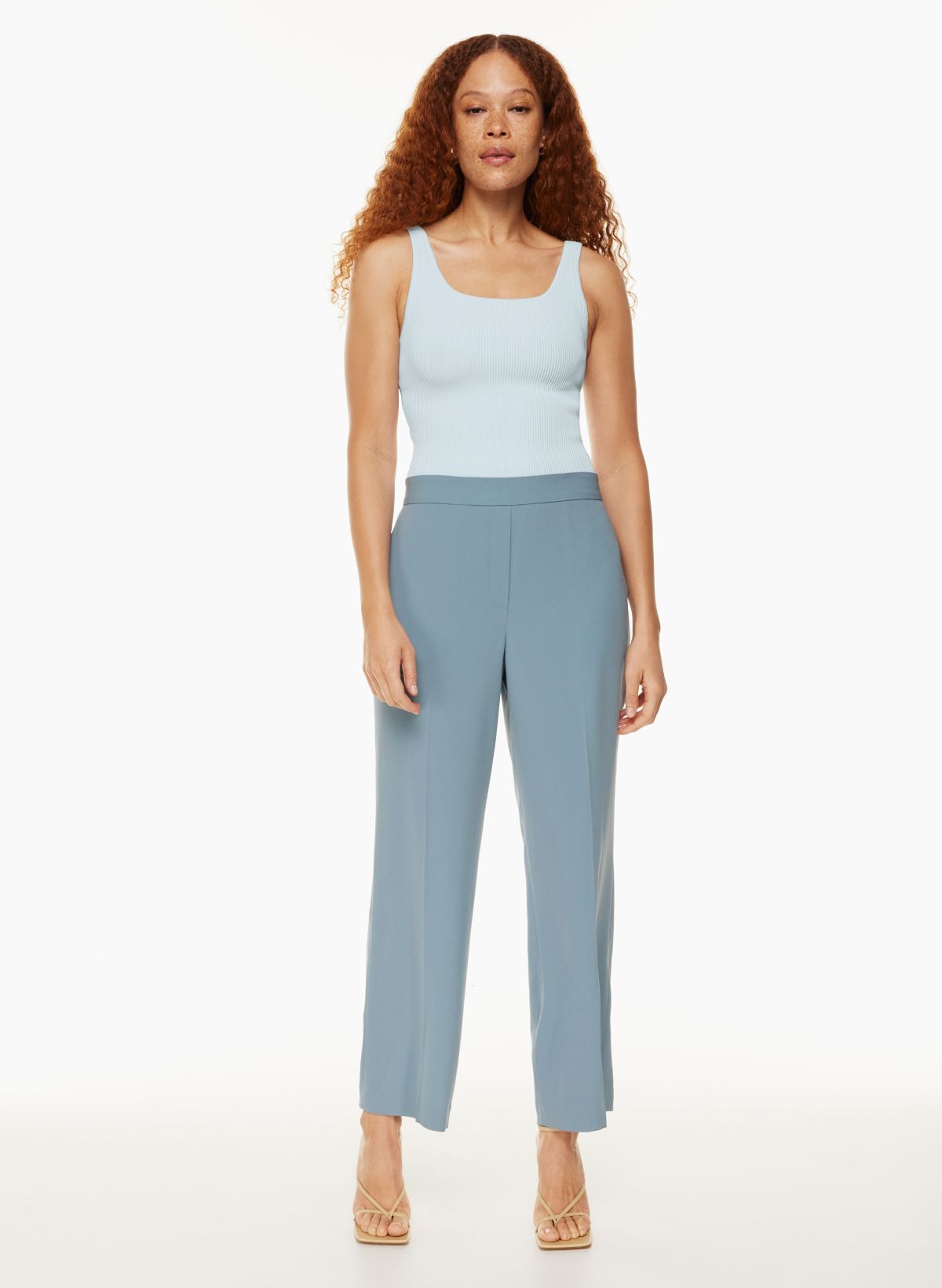 Aritzia Babaton Pleated Tapered Leg Japanese Crepe Pants Women's S