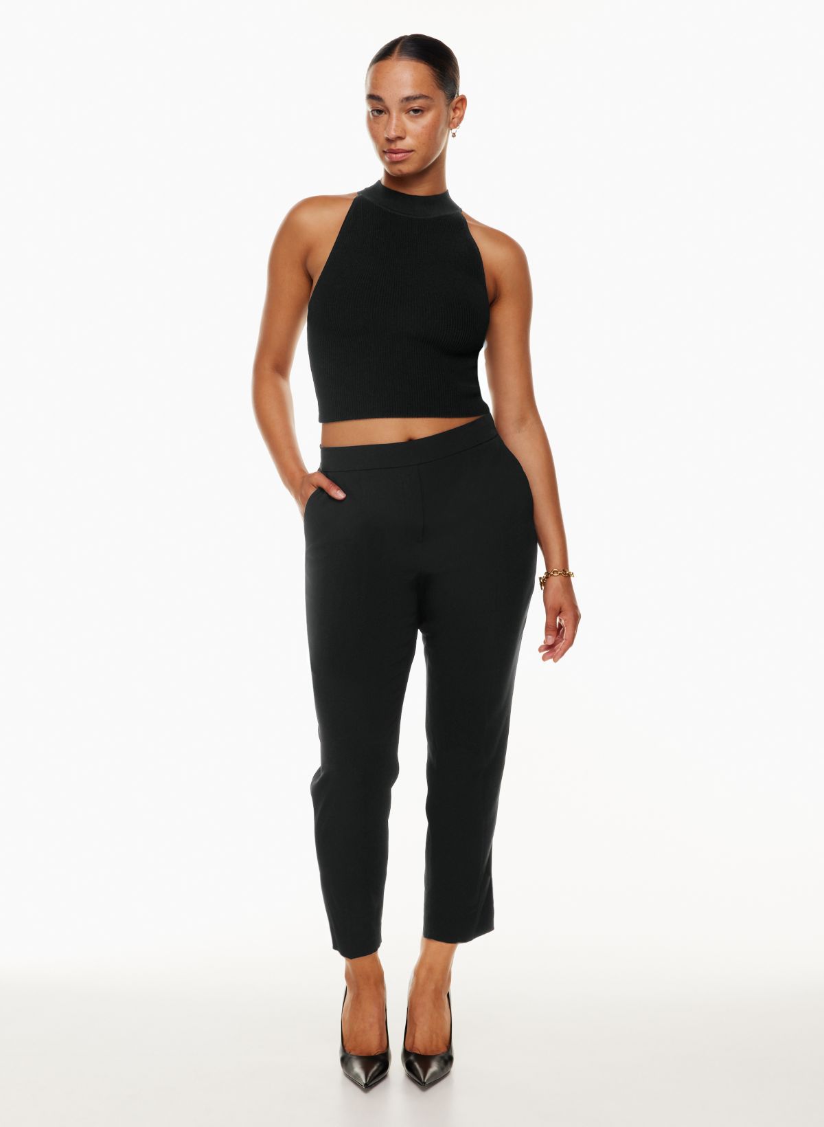 ASOS DESIGN capri leggings with bow detail in black