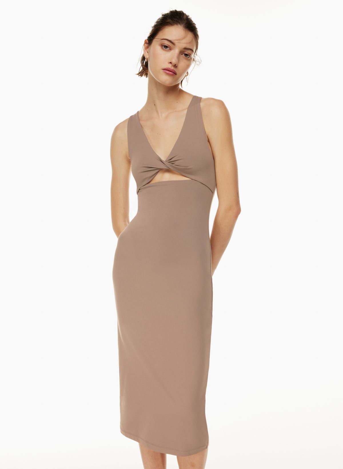 Babaton CONTOUR V-NECK MIDI DRESS