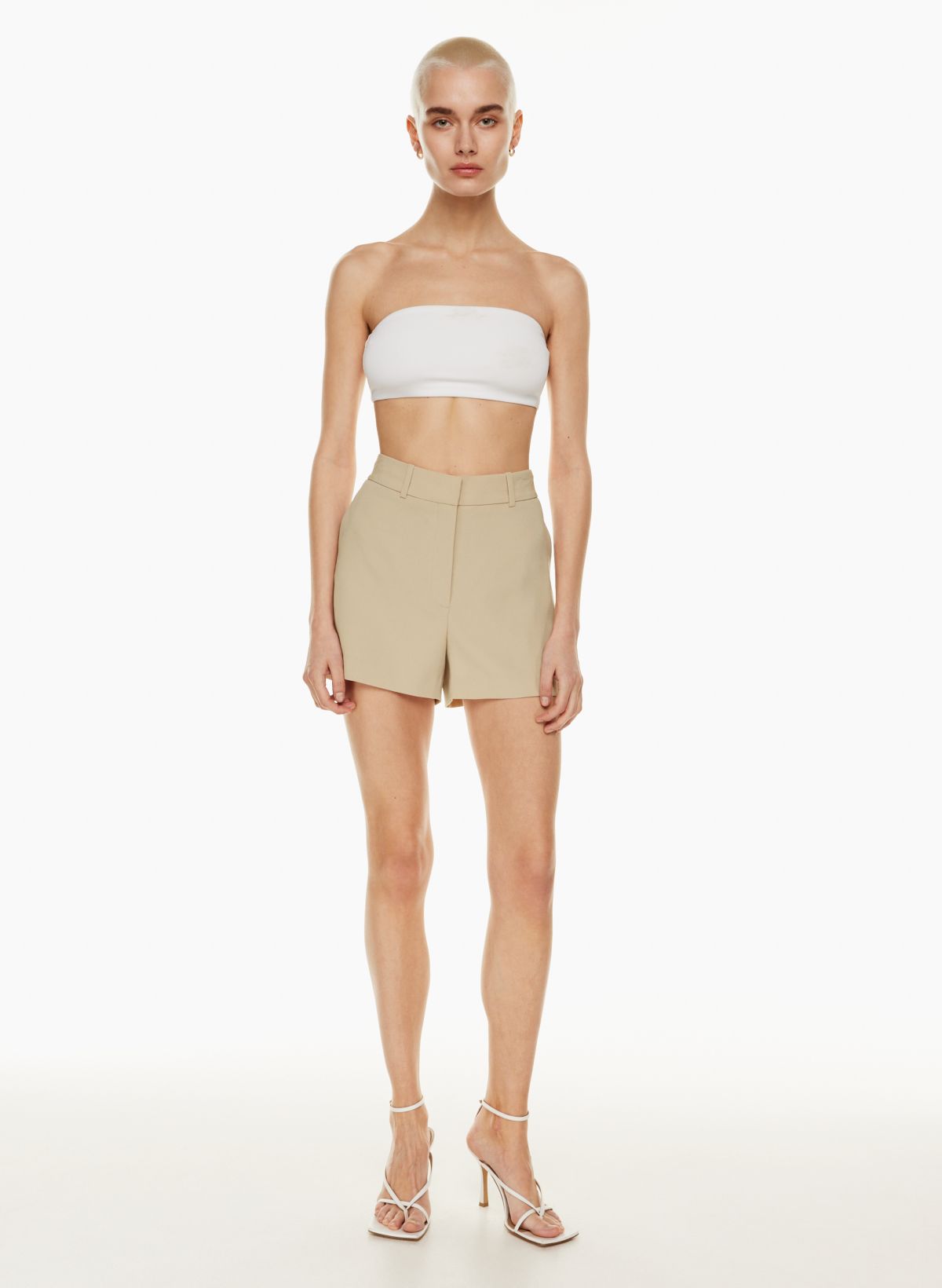 Daily Adventures Beige Paperbag Waist Shorts