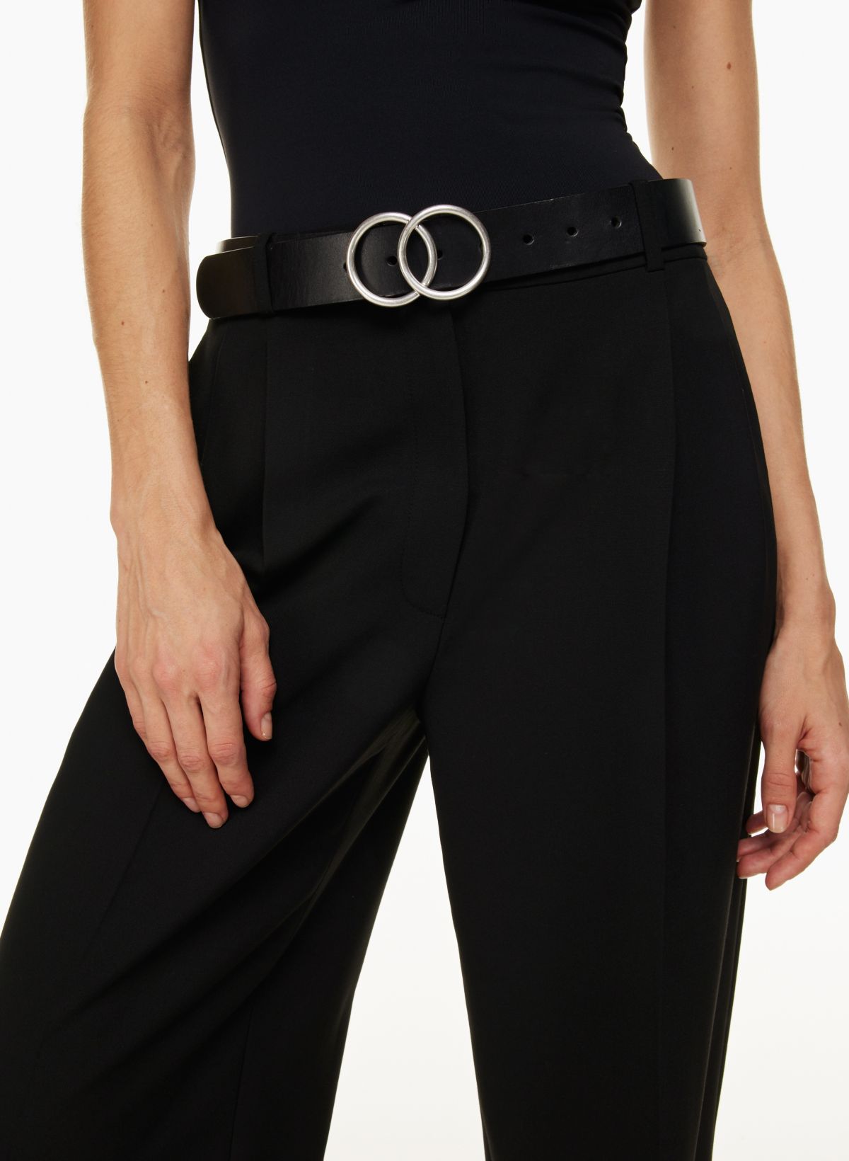 Babaton DOUBLE RING LEATHER BELT Aritzia CA