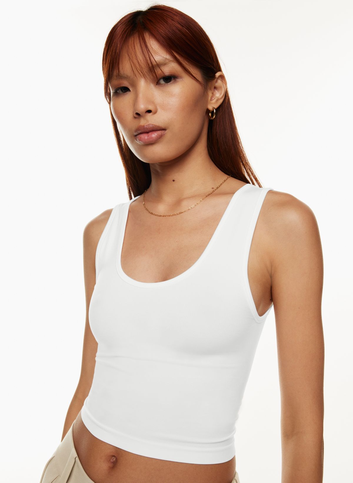 Micro Rib Seamless Tank with Built-In Bra – MEAS Active