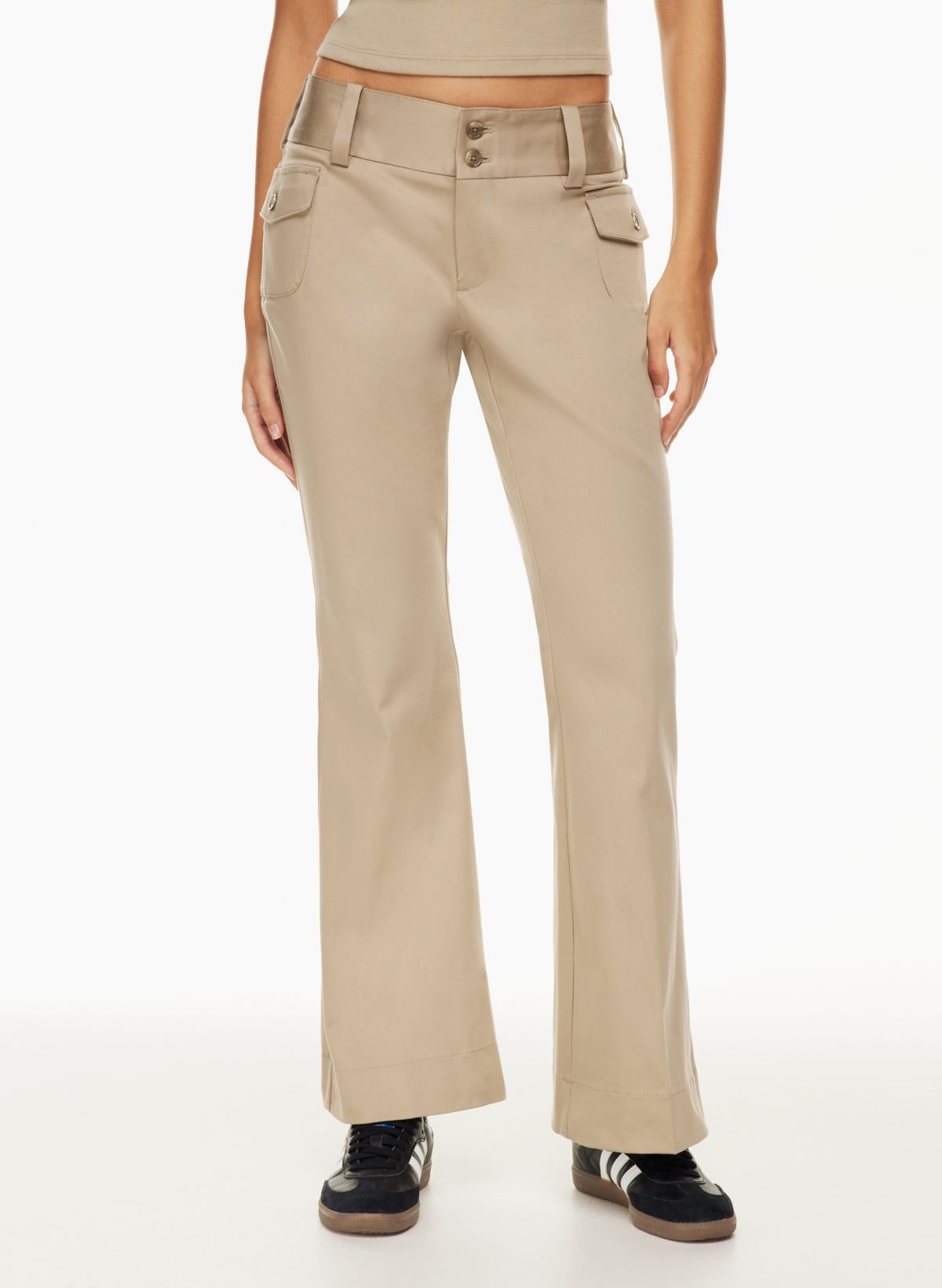 RAYON/LINEN POPLIN PANTS WITH LARGE DRAPEY POCKETS(S Khaki