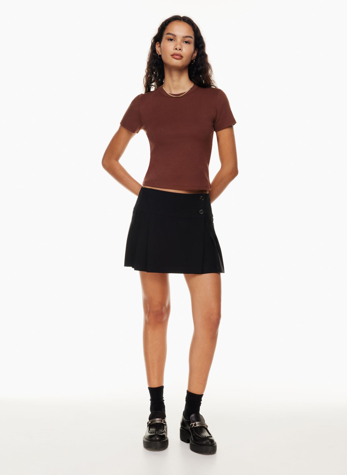 Pleated shop skirt aritzia