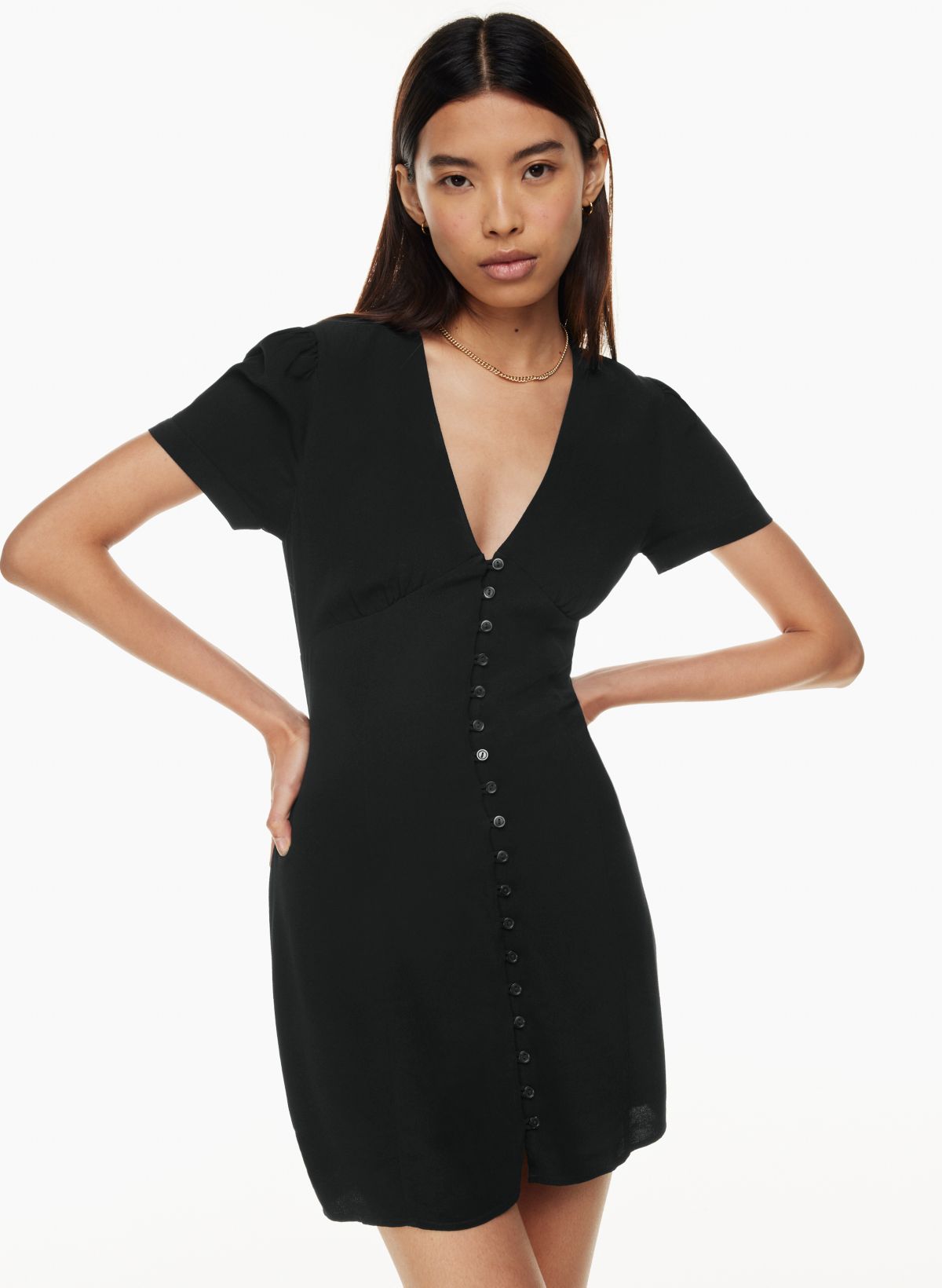 Aritzia button front clearance dress