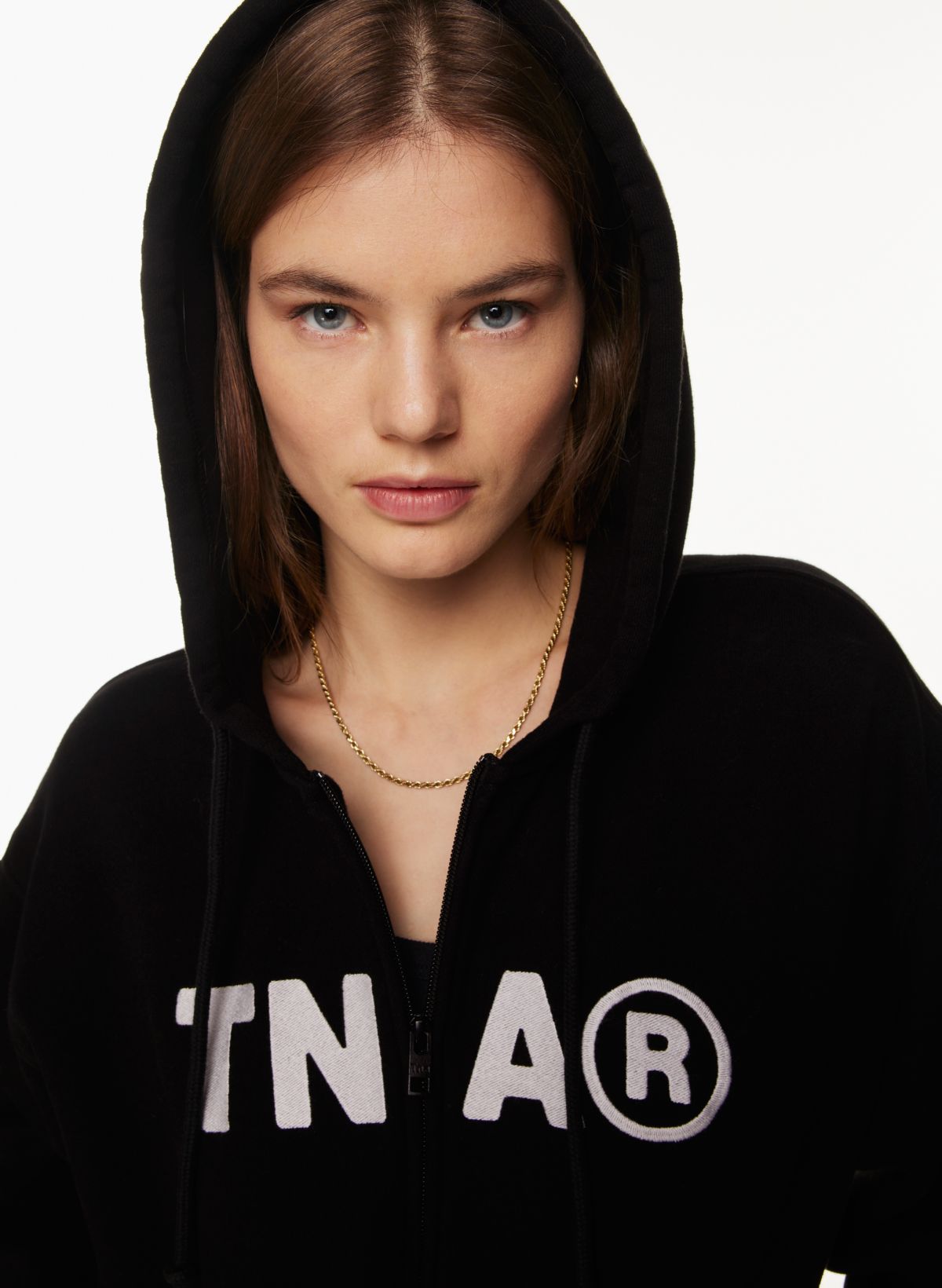 Logo-Embroidered Ribbed Cotton Zip-Up Hoodie