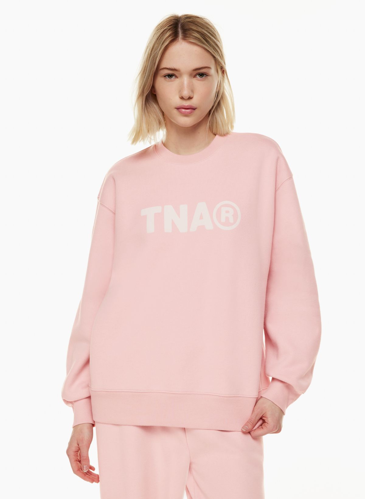 Tna Cozy fleece boyfriend crew sweatshirt เสื้อสเวตเตอร์
