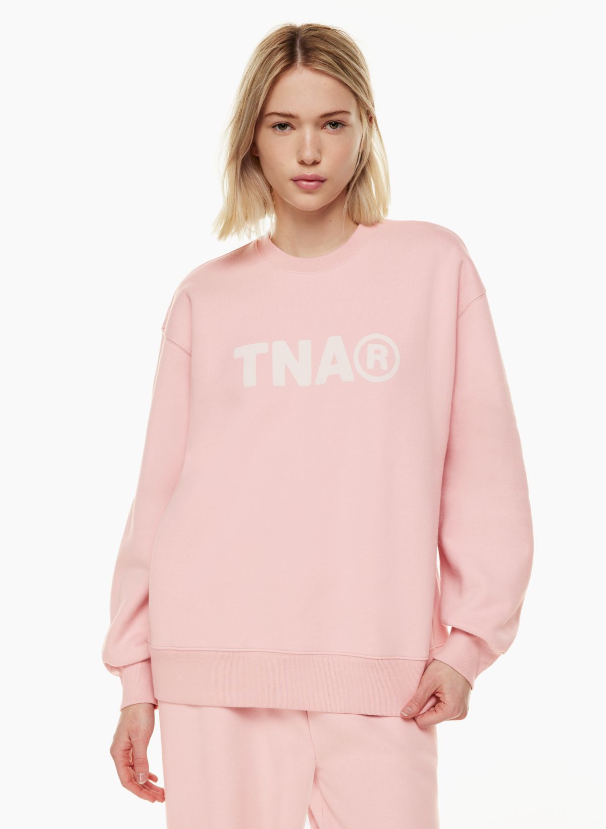 Tna COZY FLEECE BOYFRIEND CREW SWEATSHIRT | Aritzia US