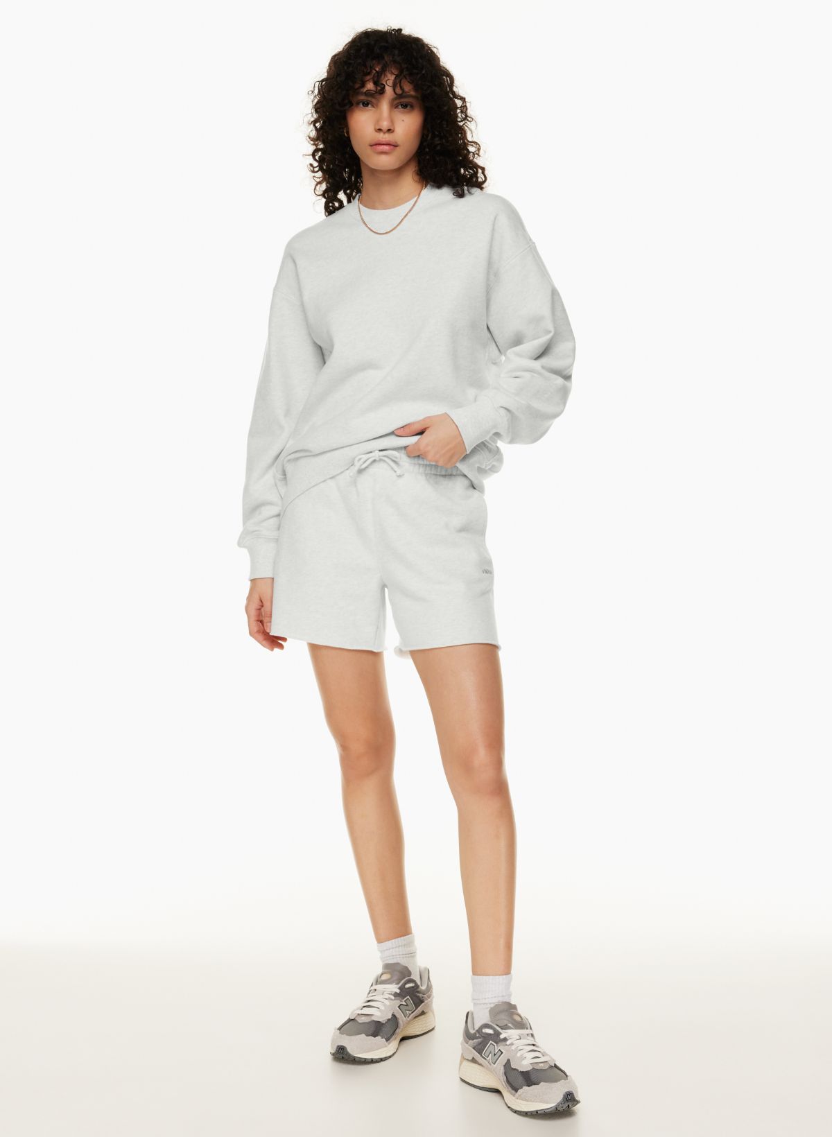 Tna TERRY FLEECE BOYFRIEND MID-THIGH SWEATSHORT | Aritzia US