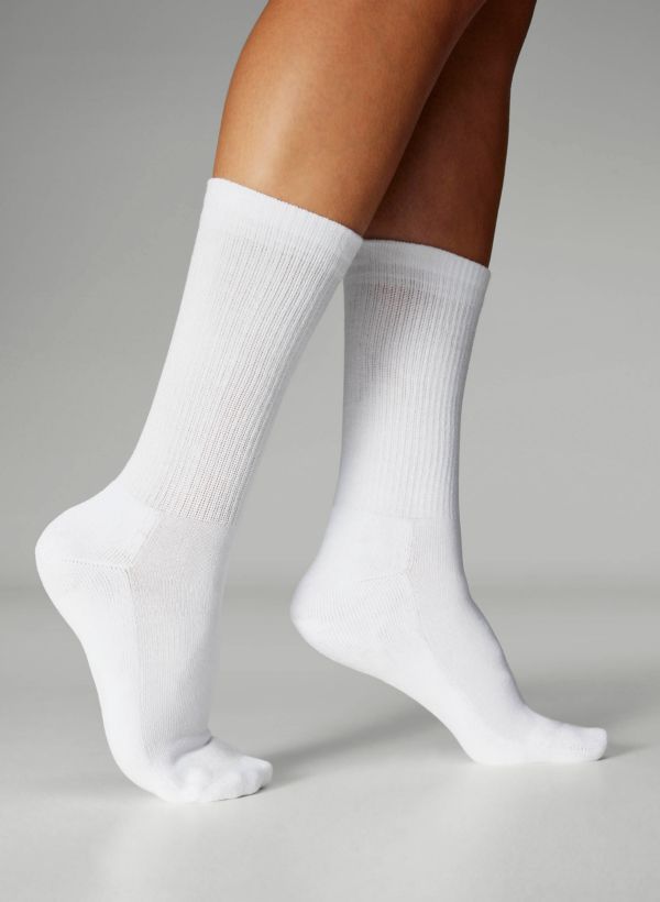 Women's Everyday Quarter Crew Socks - White