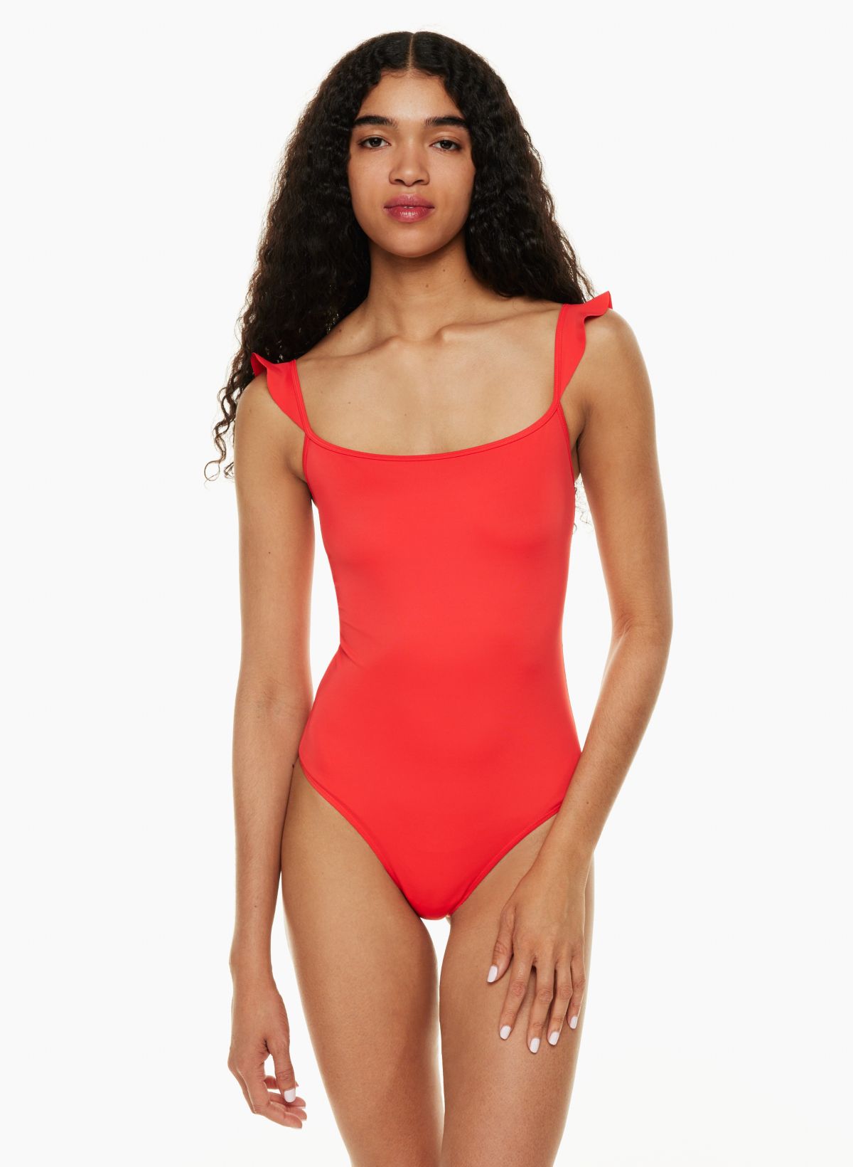 New Aritzia WILFRED Bastia One Pc Bodysuit Swimsuit Small Pink