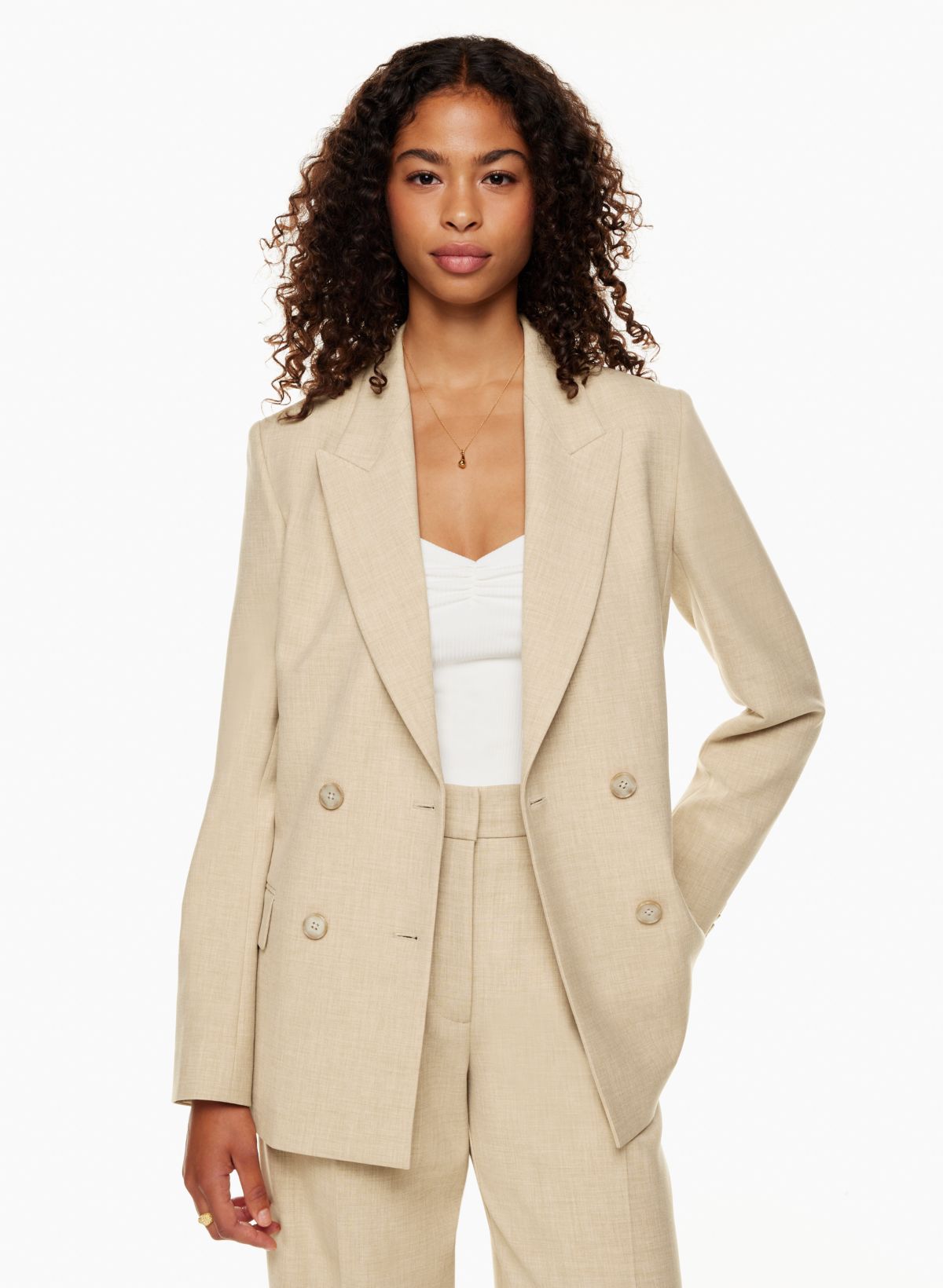 LONG BLAZER, Beige