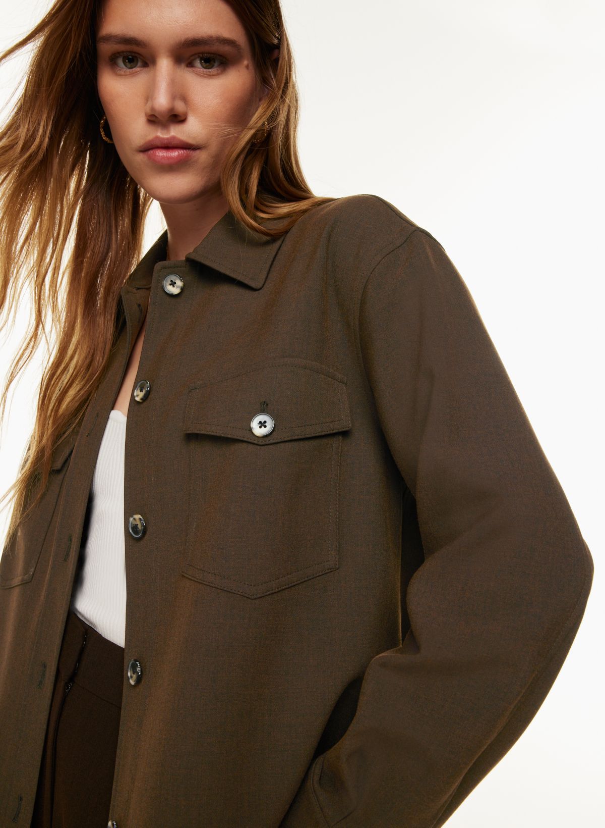 Khaki shirt shop jacket womens