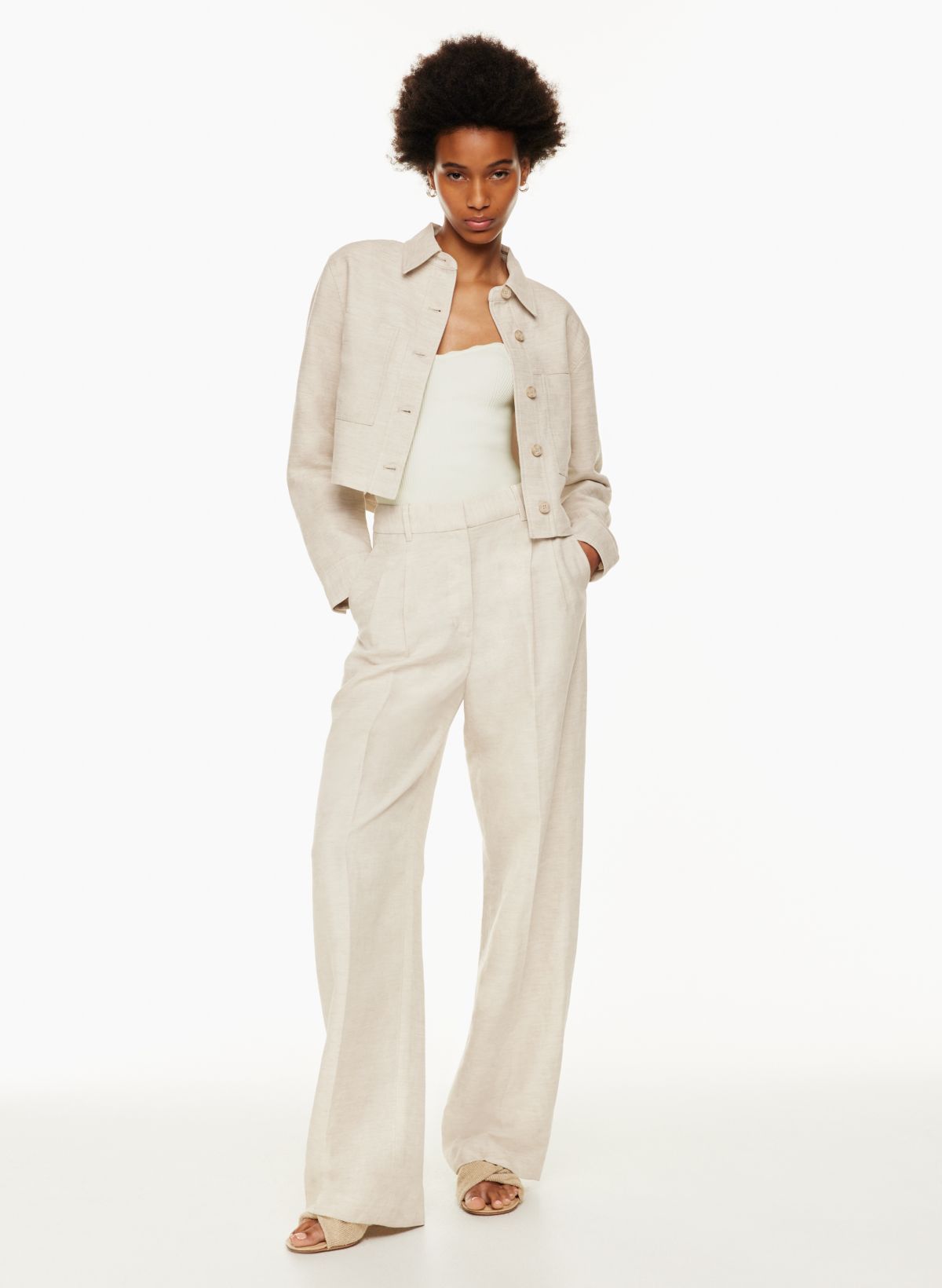 Wilfred LITTLE CROPPED LINEN JACKET