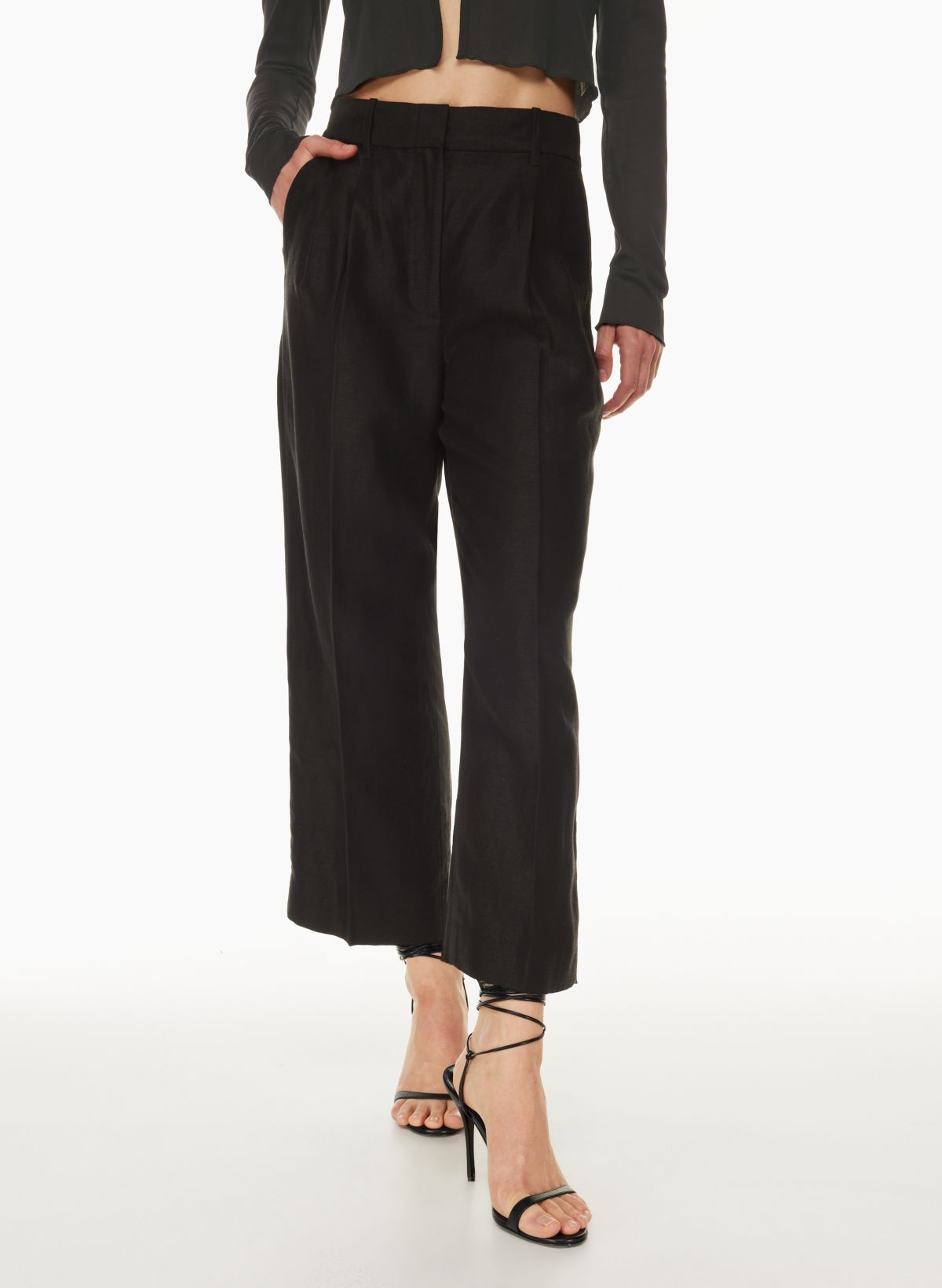 Next cropped shop linen trousers