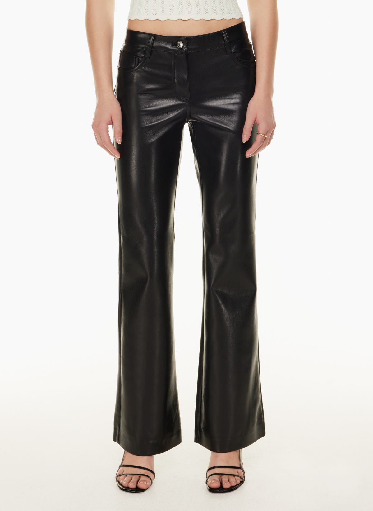NADDA  Leather Low Rise Pants – LAMARQUE