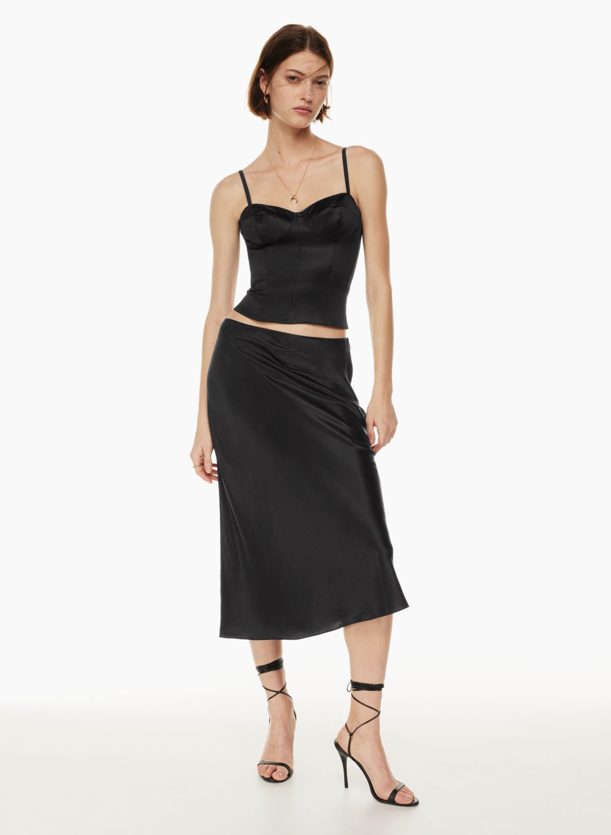 Women's Lightweight Short Knit Silk Sheer Slip Skirt – MORE SUNDAY