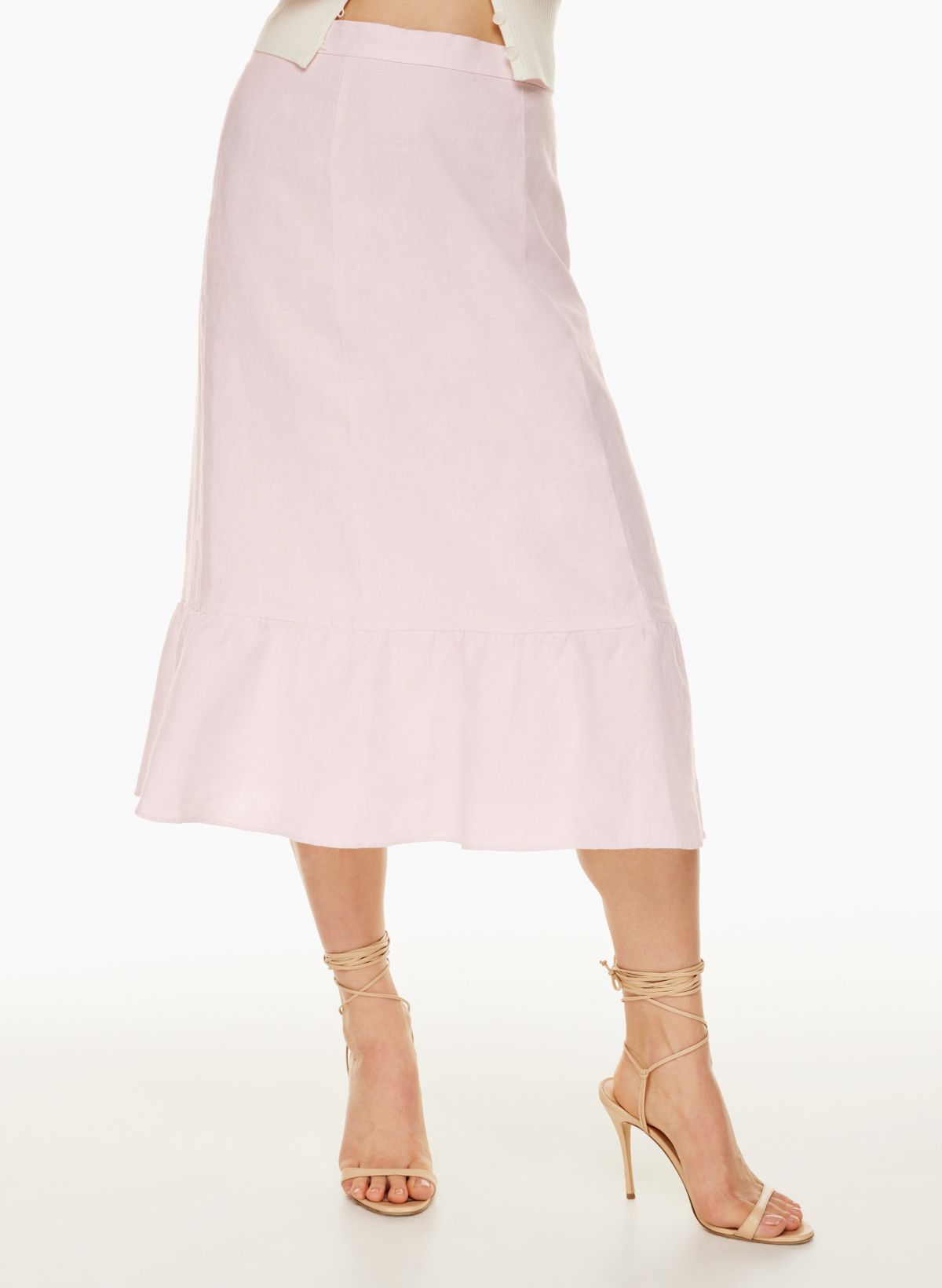 Aritzia white outlet linen skirt