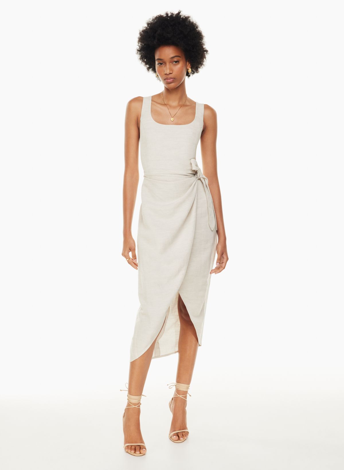  Other Stories Tank Top Midi Dress in Natural