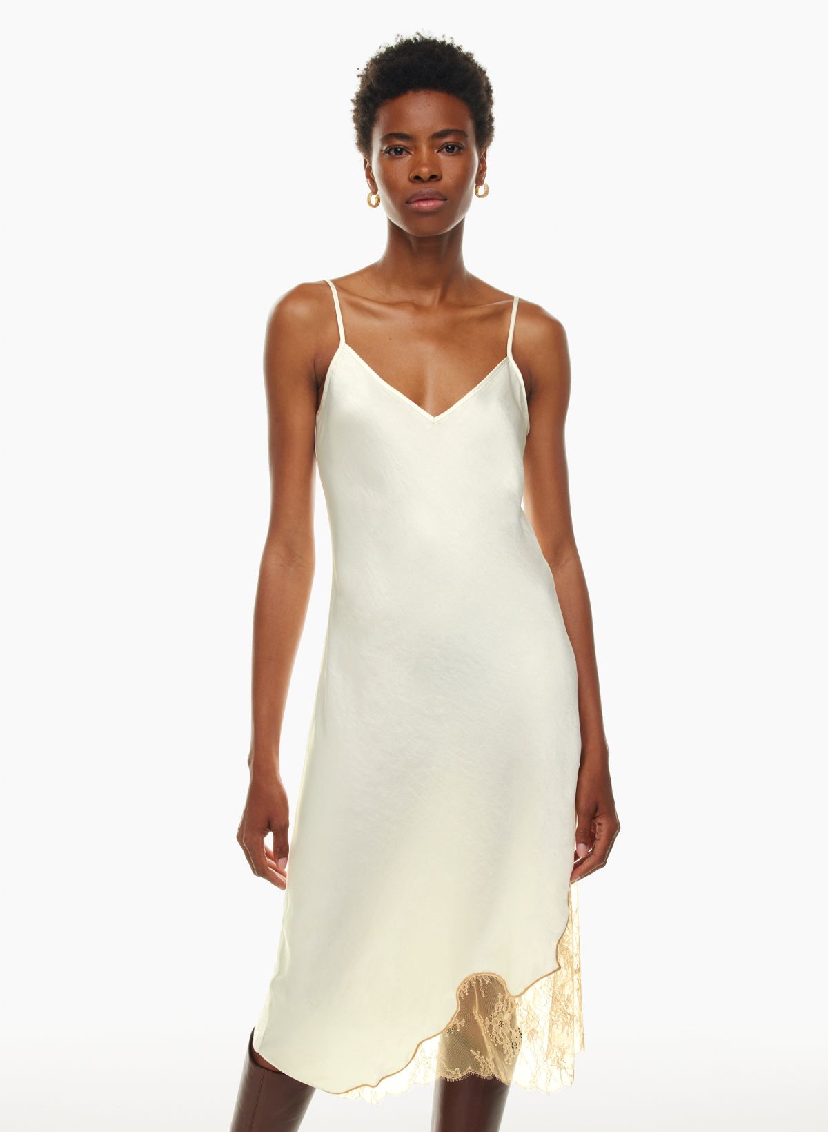 White silk cheap dress cheap