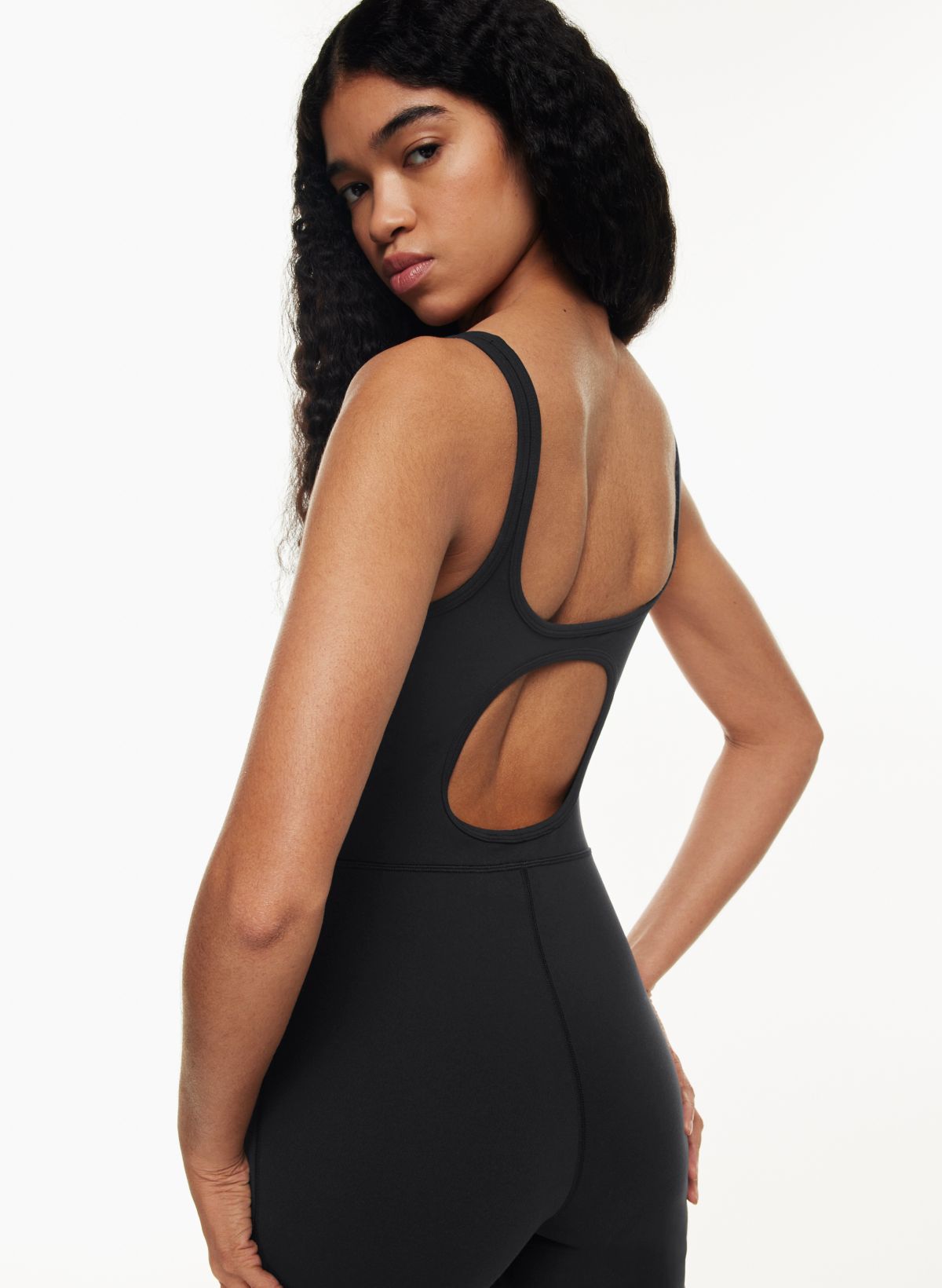 Amara Black Athletic Onesie Romper