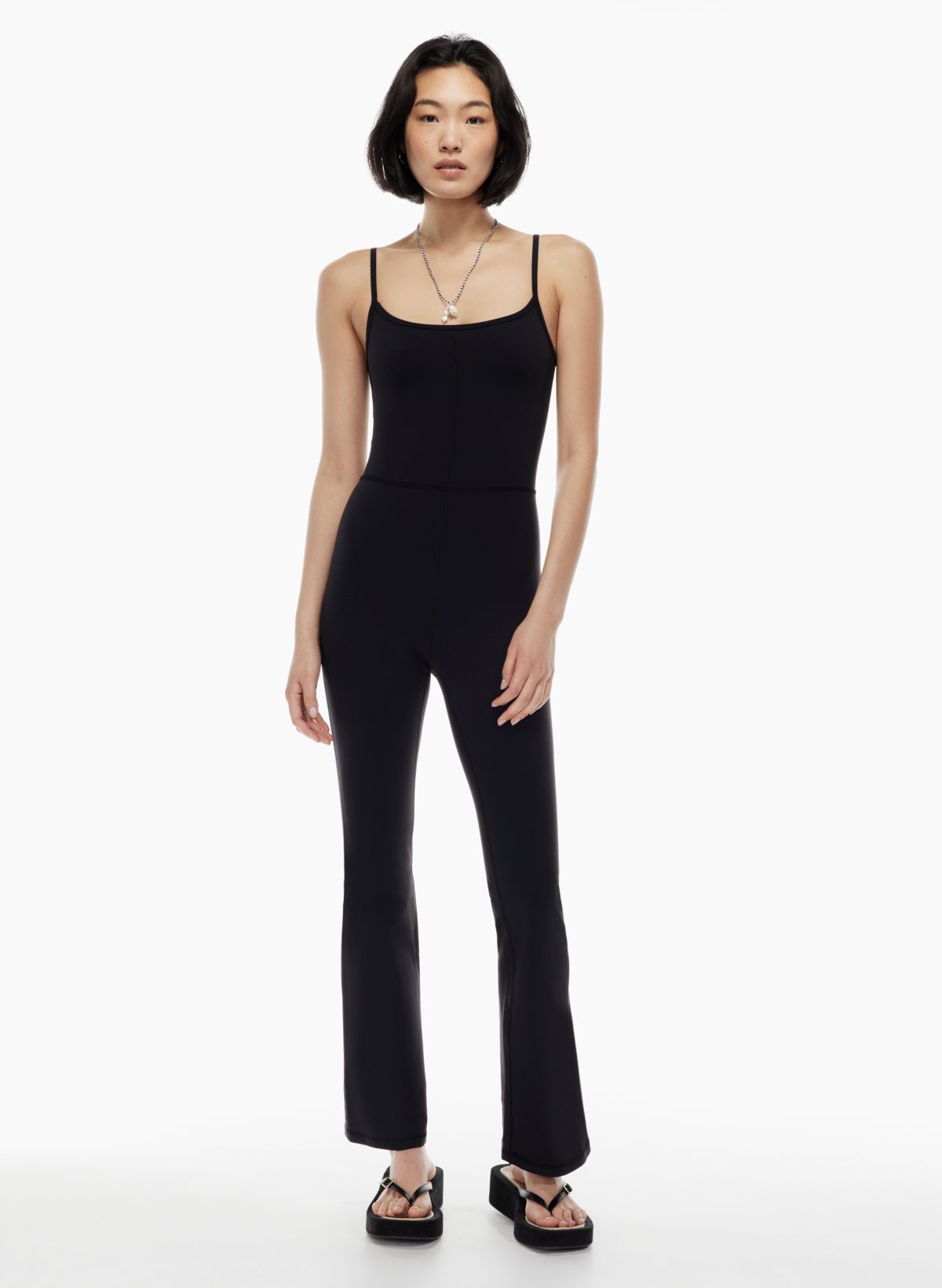 TWO PIECE FLARED JUMPSUIT - Black