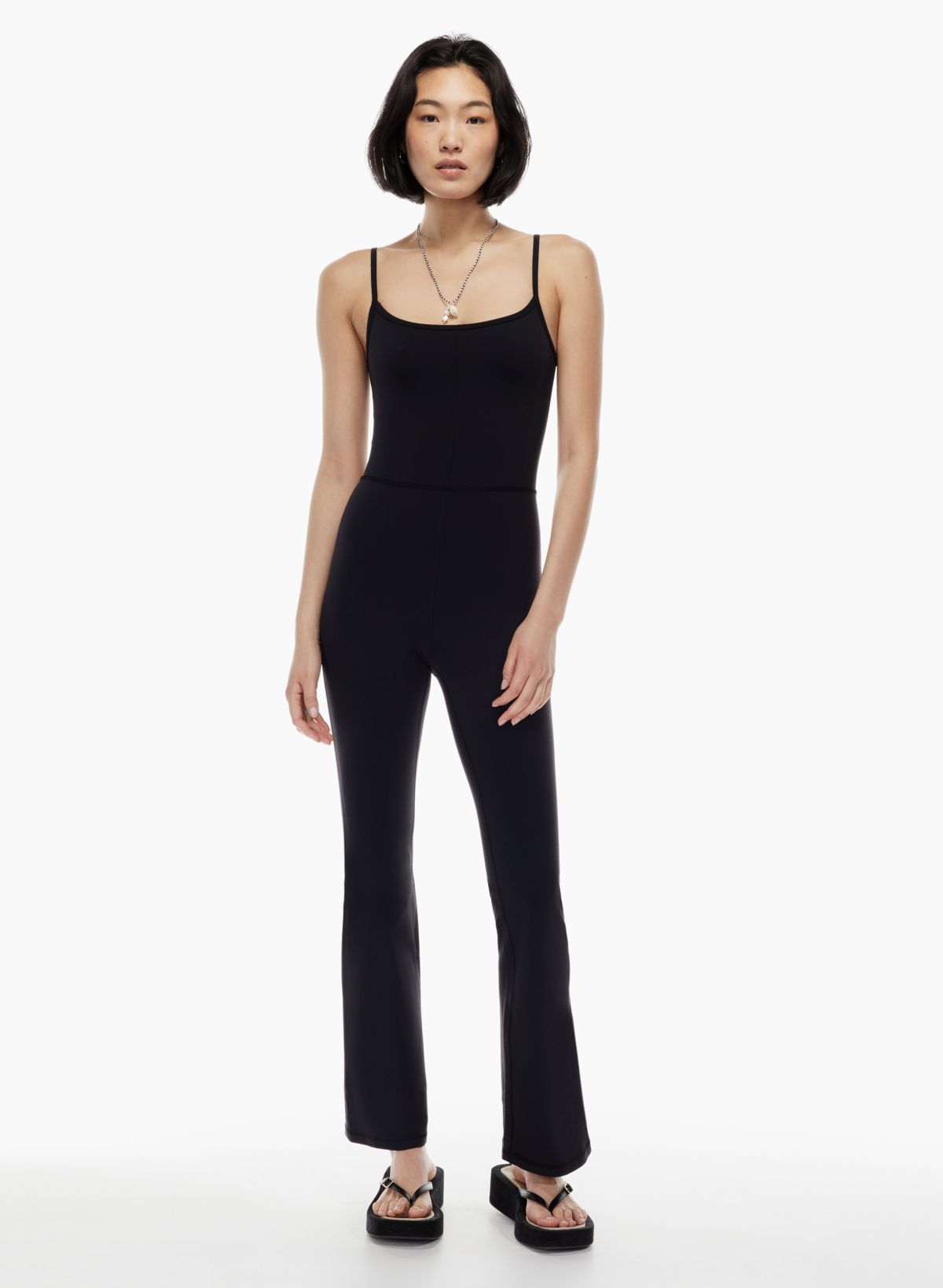 Full Length Flare Bodysuit- Black – 128