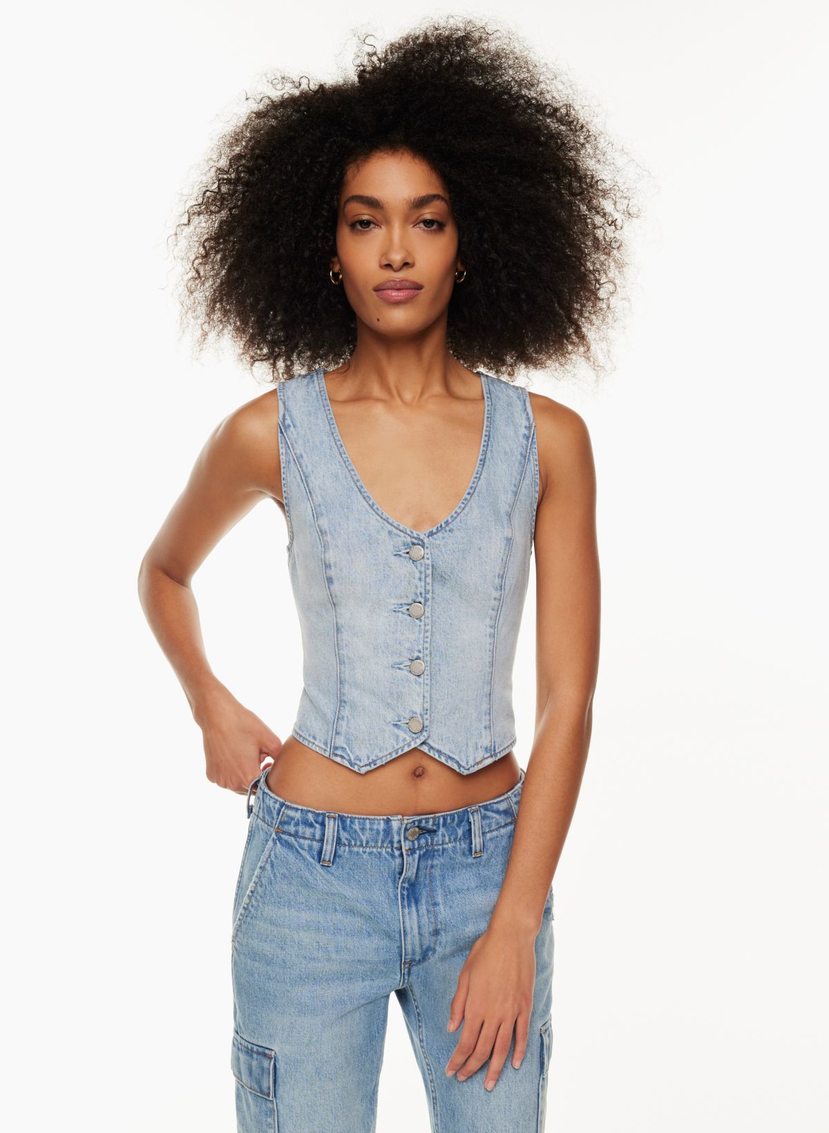 Denim Forum THE '90S MIA DENIM VEST | Aritzia CA