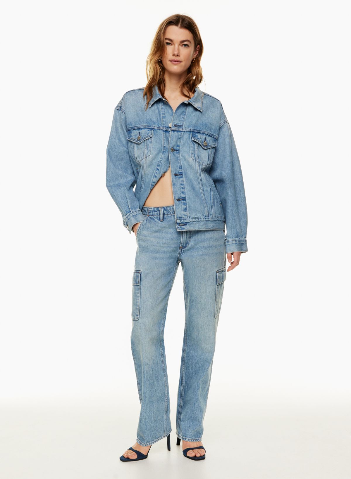 Denim Forum THE '90S EDIE LO-RISE CARGO JEAN | Aritzia CA